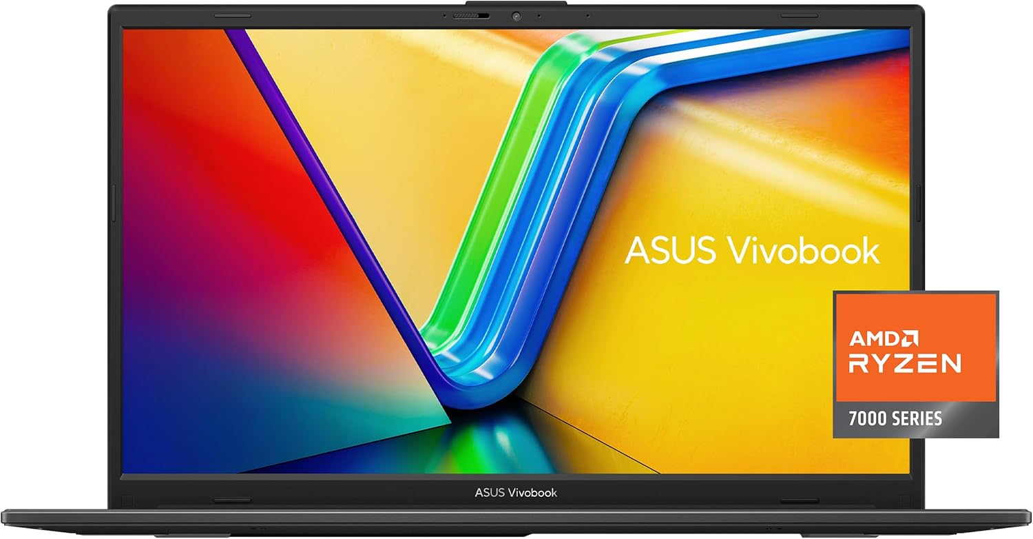 ASUS Vivobook Go 15.6” FHD Slim Laptop, AMD Ryzen 3 7320U Quad Core Processor, 8GB DDR5 RAM, 128GB SSD, Windows 11 Home, Fast Charging, Webcam Sheild, Military Grade Durability, Black, E1504FA-AS33 image 1