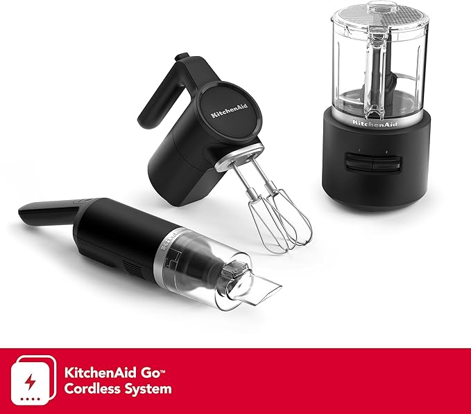 KitchenAid Go™ Cordless Bundle with Hand Mixer, Food Chopper and Kitchen Vacuum - battery included, KBUR131BM image 2