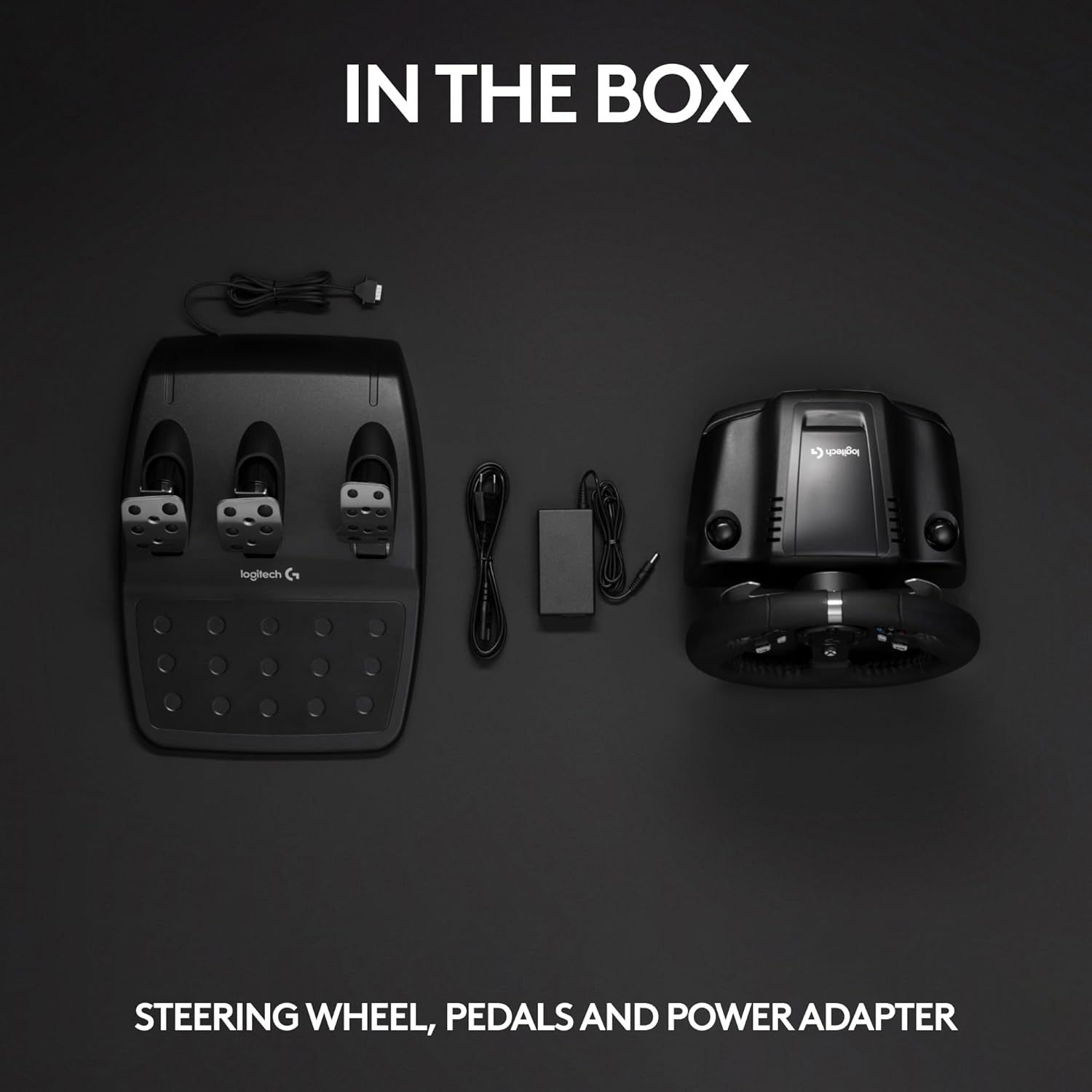 Logitech G920 Driving Force Racing Wheel and Floor Pedals, Real Force Feedback, Stainless Steel Paddle Shifters, Leather Steering Wheel Cover for Xbox Series X|S, Xbox One, PC, Mac - Black image 9