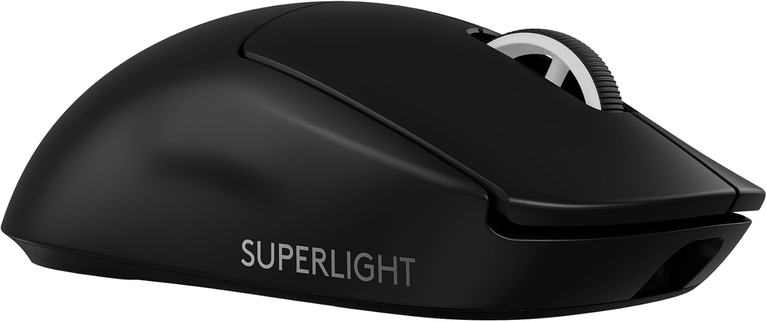 Logitech G PRO X SUPERLIGHT 2 Wireless Gaming Mouse, 60g Pro-Grade with 5 Programmable Buttons, 44k DPI Sensor, 8kHz Report Rate, USB-C Charging for PC/Mac - Black image 1