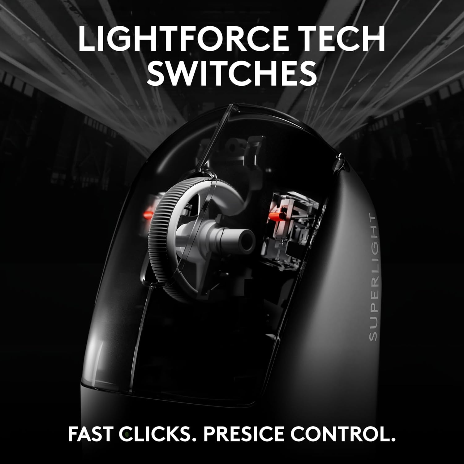 Logitech G PRO X SUPERLIGHT 2 Wireless Gaming Mouse, 60g Pro-Grade with 5 Programmable Buttons, 44k DPI Sensor, 8kHz Report Rate, USB-C Charging for PC/Mac - Black image 6