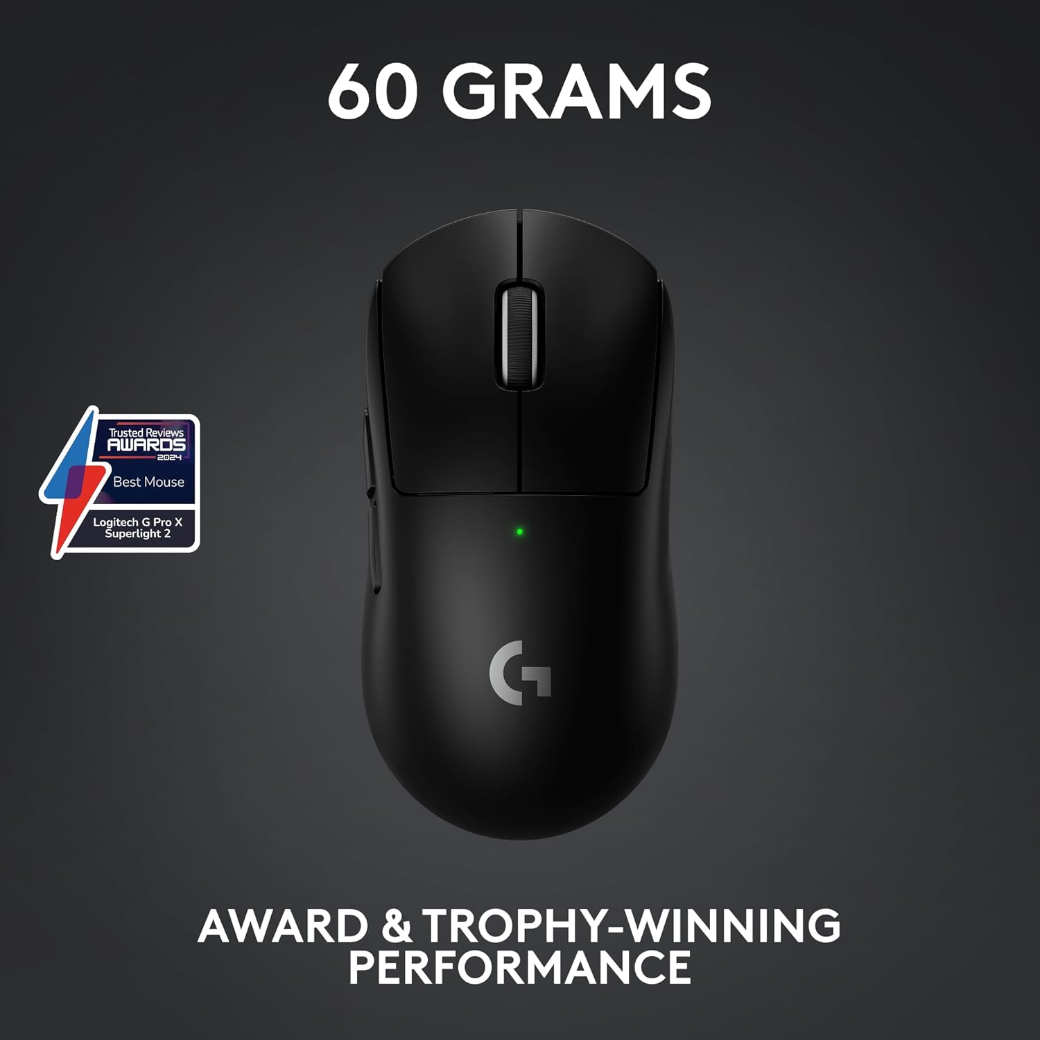 Logitech G PRO X SUPERLIGHT 2 Wireless Gaming Mouse, 60g Pro-Grade with 5 Programmable Buttons, 44k DPI Sensor, 8kHz Report Rate, USB-C Charging for PC/Mac - Black image 9