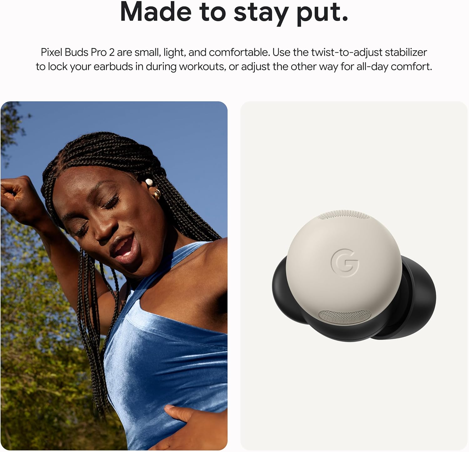 Google Pixel Buds Pro 2 - Wireless Earbuds with Active Noise Cancellation – Bluetooth Headphones - Porcelain image 2