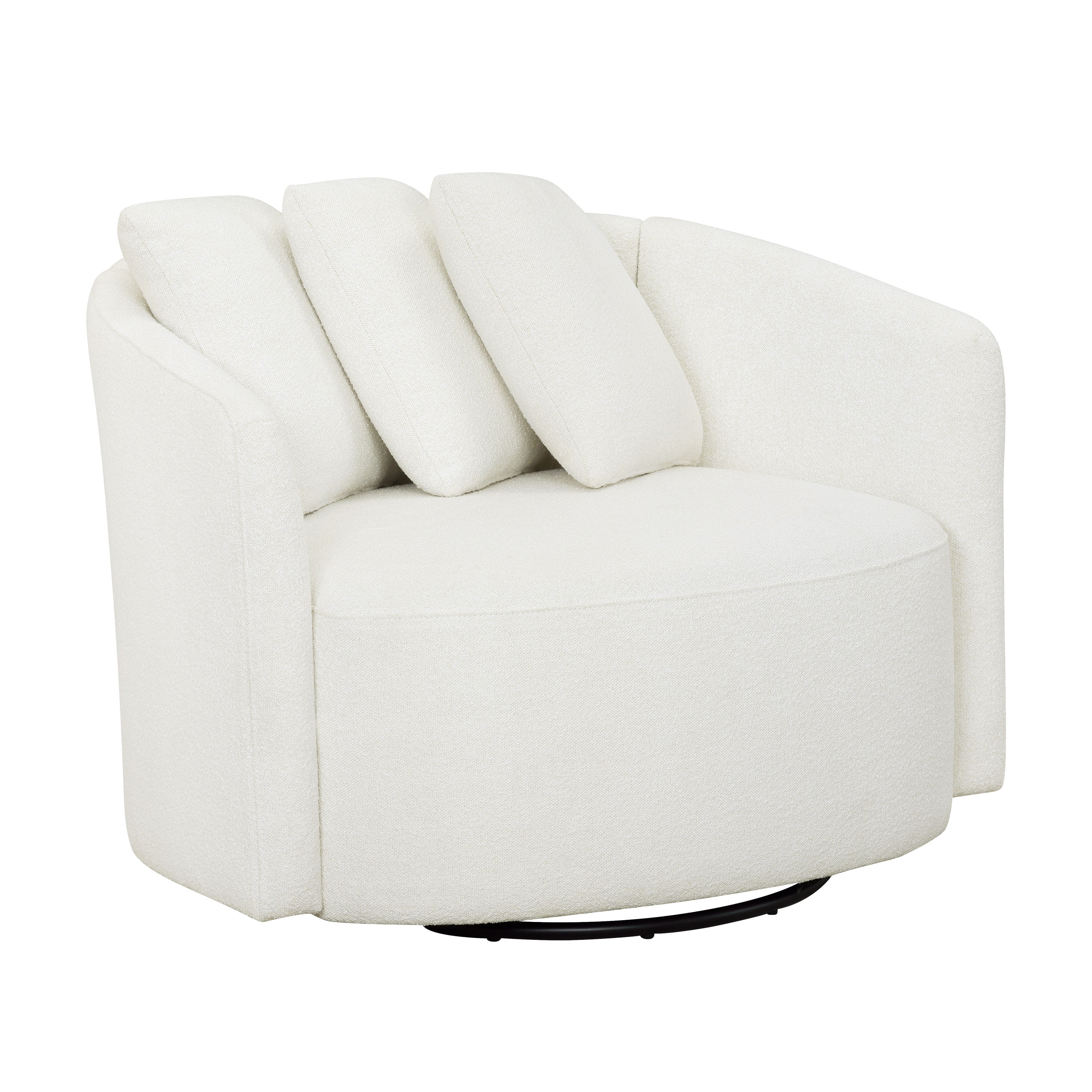 Beautiful Drew Accent Chair by Drew Barrymore, Cream Boucle image 3