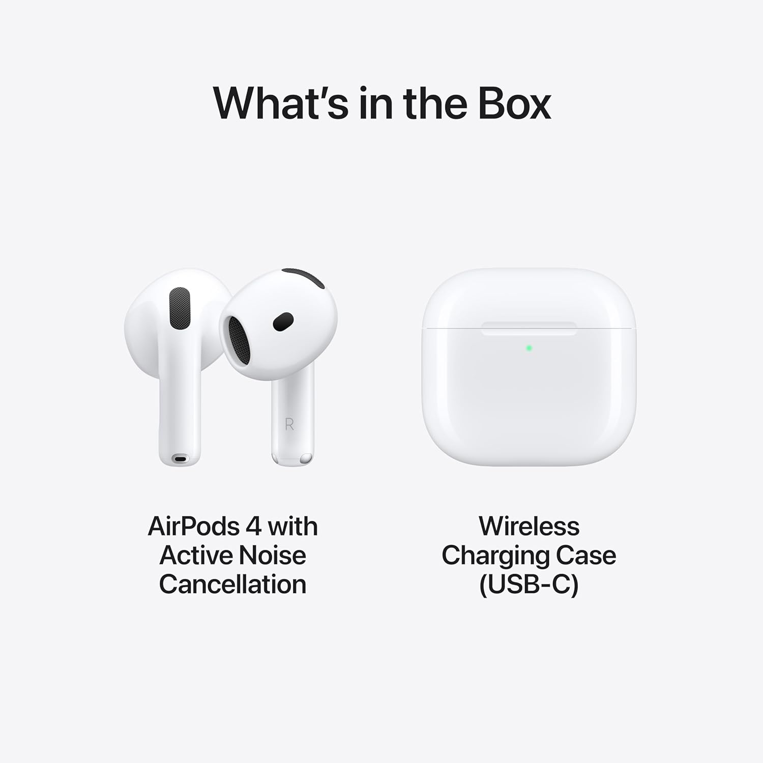 Apple AirPods 4 Wireless Earbuds, Bluetooth Headphones, with Active Noise Cancellation, Adaptive Audio, Transparency Mode, Personalized Spatial Audio, USB-C Charging Case, Wireless Charging, H2 Chip image 6