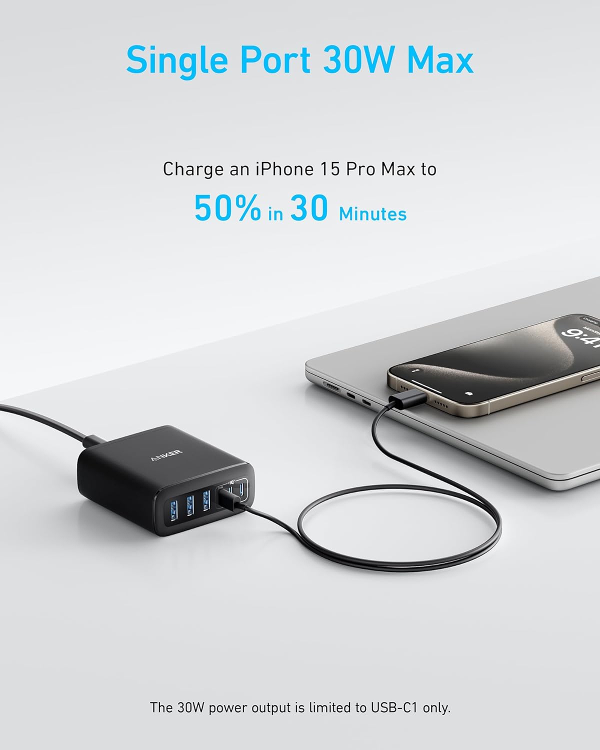 Anker Desktop Charger, Fast Charging USB C Charger, 112W Max 6-Port Charging Station, for iPhone, iPad, MacBook, Samsung and More (Cable Not Included) image 3
