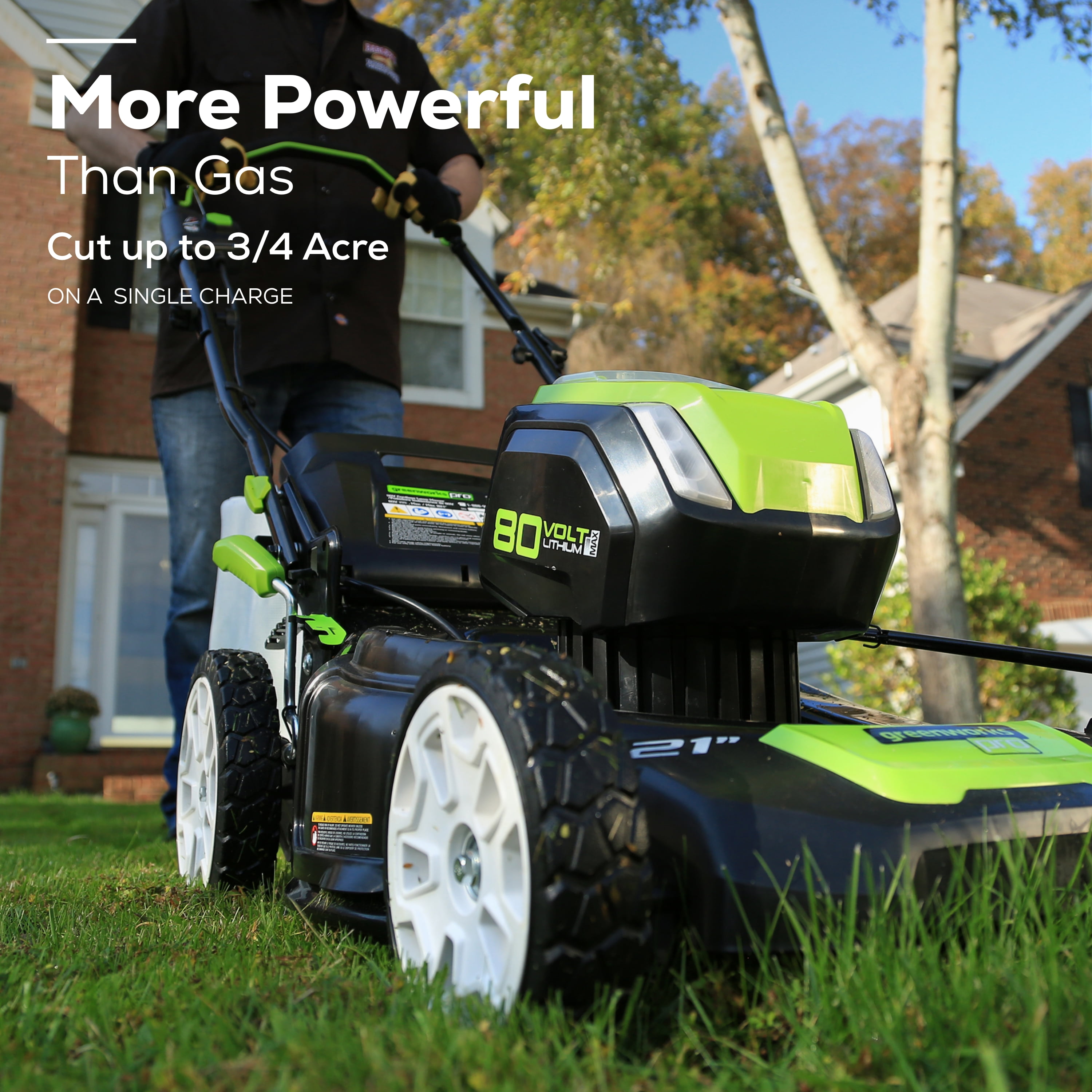 Greenworks 80V 21" Self Propelled Mower, 5Ah Battery and Charger 2502402NV​ image 3