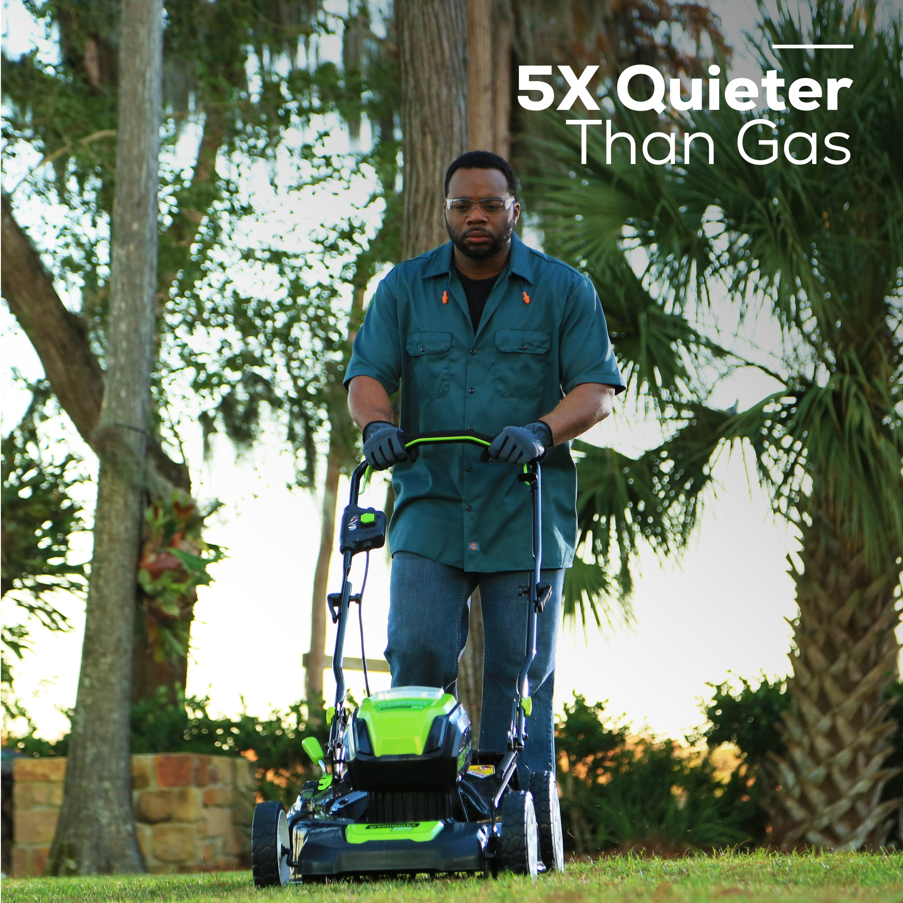 Greenworks 80V 21" Self Propelled Mower, 5Ah Battery and Charger 2502402NV​ image 5