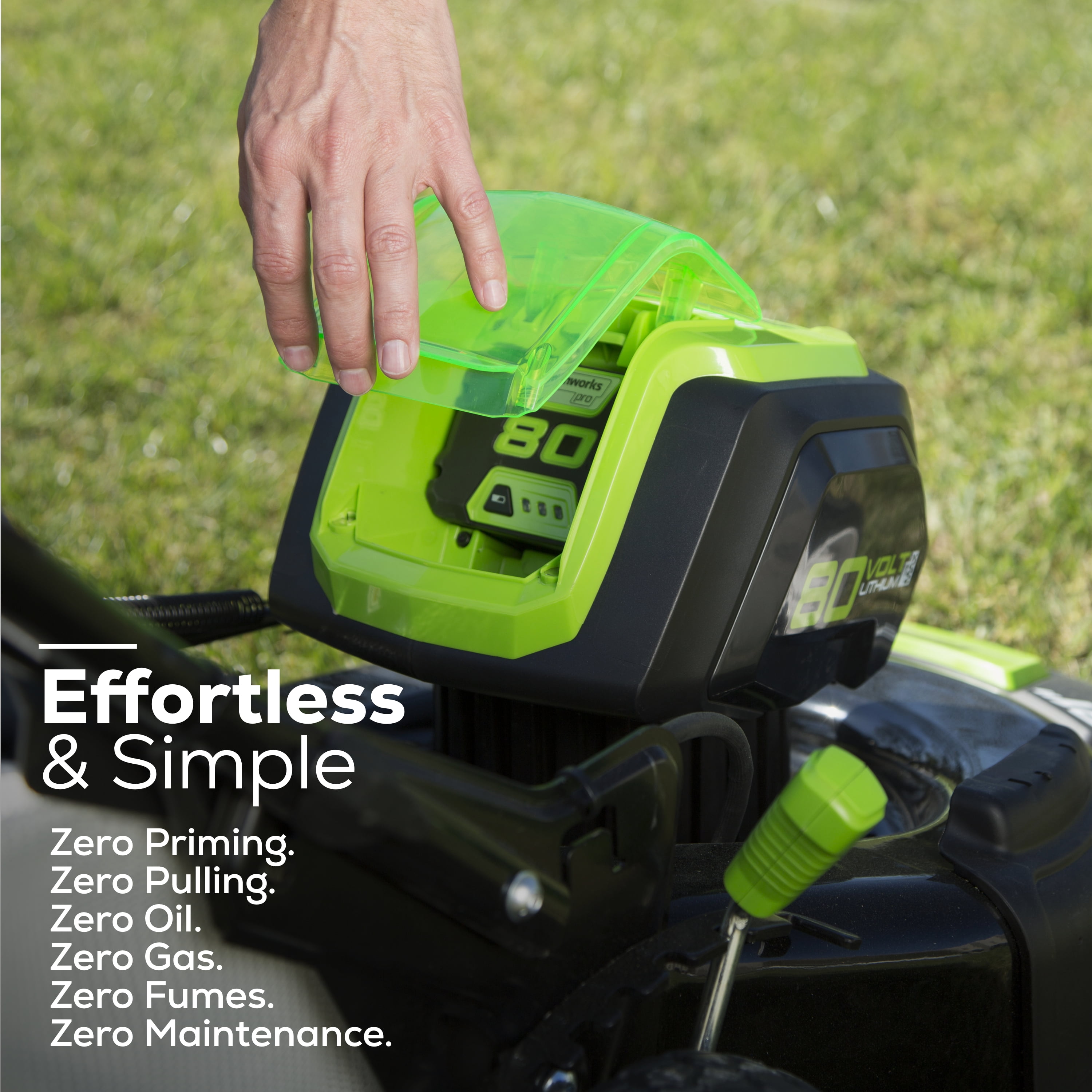 Greenworks 80V 21" Self Propelled Mower, 5Ah Battery and Charger 2502402NV​ image 6