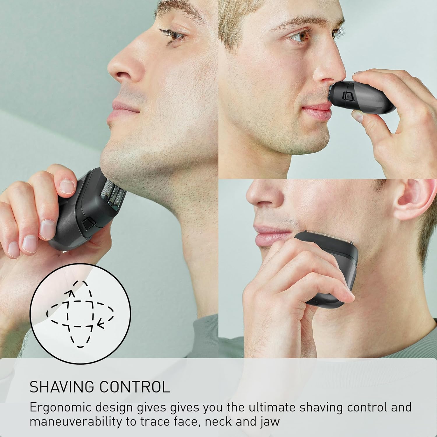 Panasonic Swipe Right Travel Shaver for Men, Portable Electric Razor with USB-C Charging, 3-Blade Cutting System and Beard Sensor Technology, Wet/Dry Use - ES-CM3A-K image 6