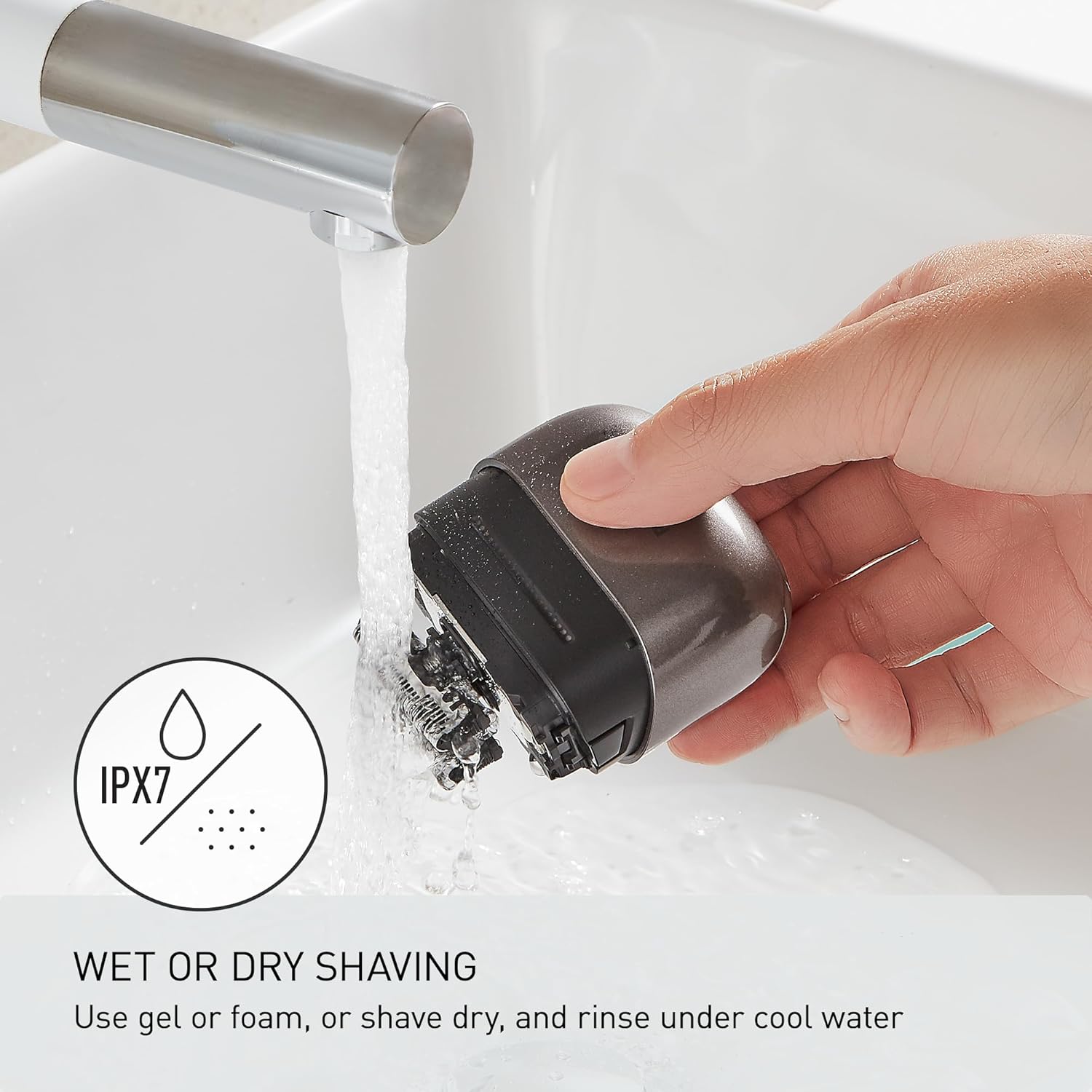 Panasonic Swipe Right Travel Shaver for Men, Portable Electric Razor with USB-C Charging, 3-Blade Cutting System and Beard Sensor Technology, Wet/Dry Use - ES-CM3A-K image 8