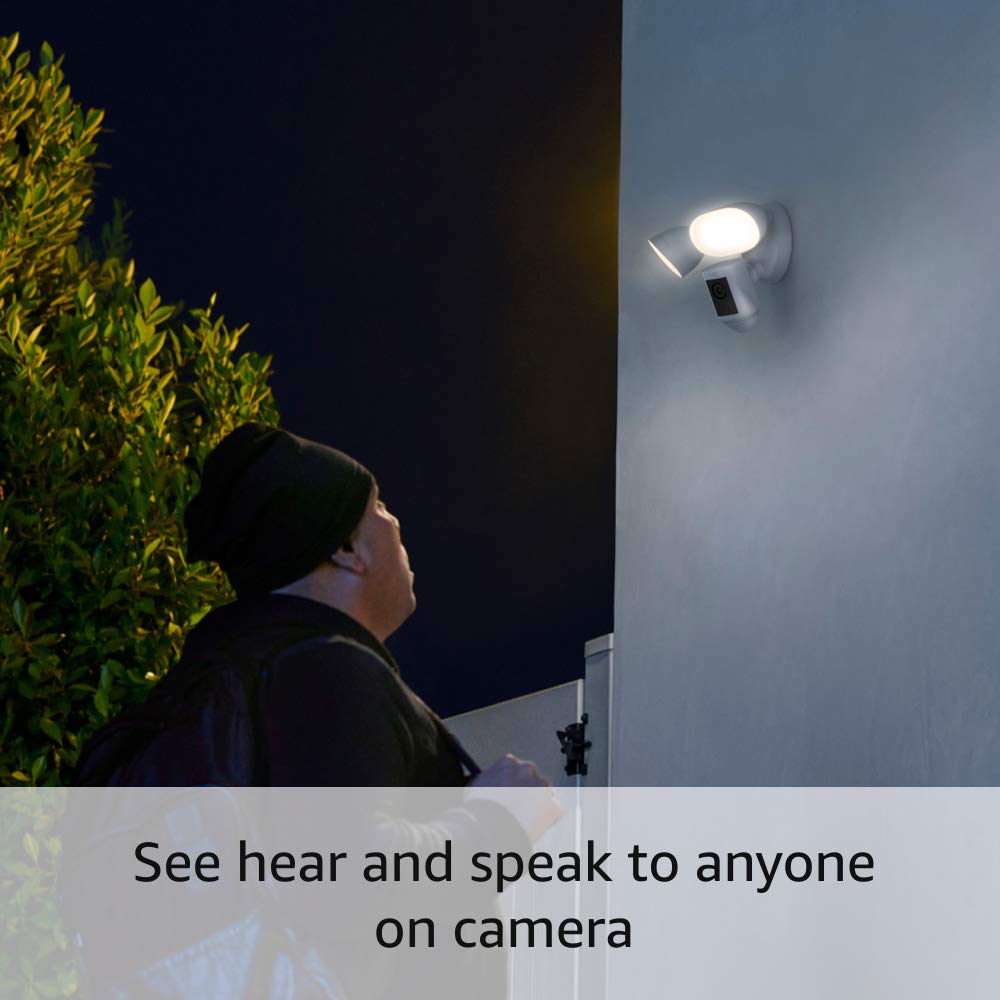 Ring Floodlight Cam Wired Pro with Bird’s Eye View and 3D Motion Detection, White image 3