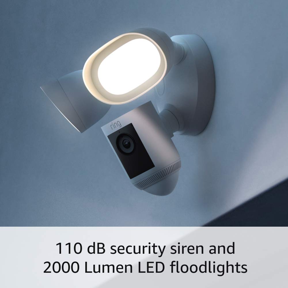 Ring Floodlight Cam Wired Pro with Bird’s Eye View and 3D Motion Detection, White image 5