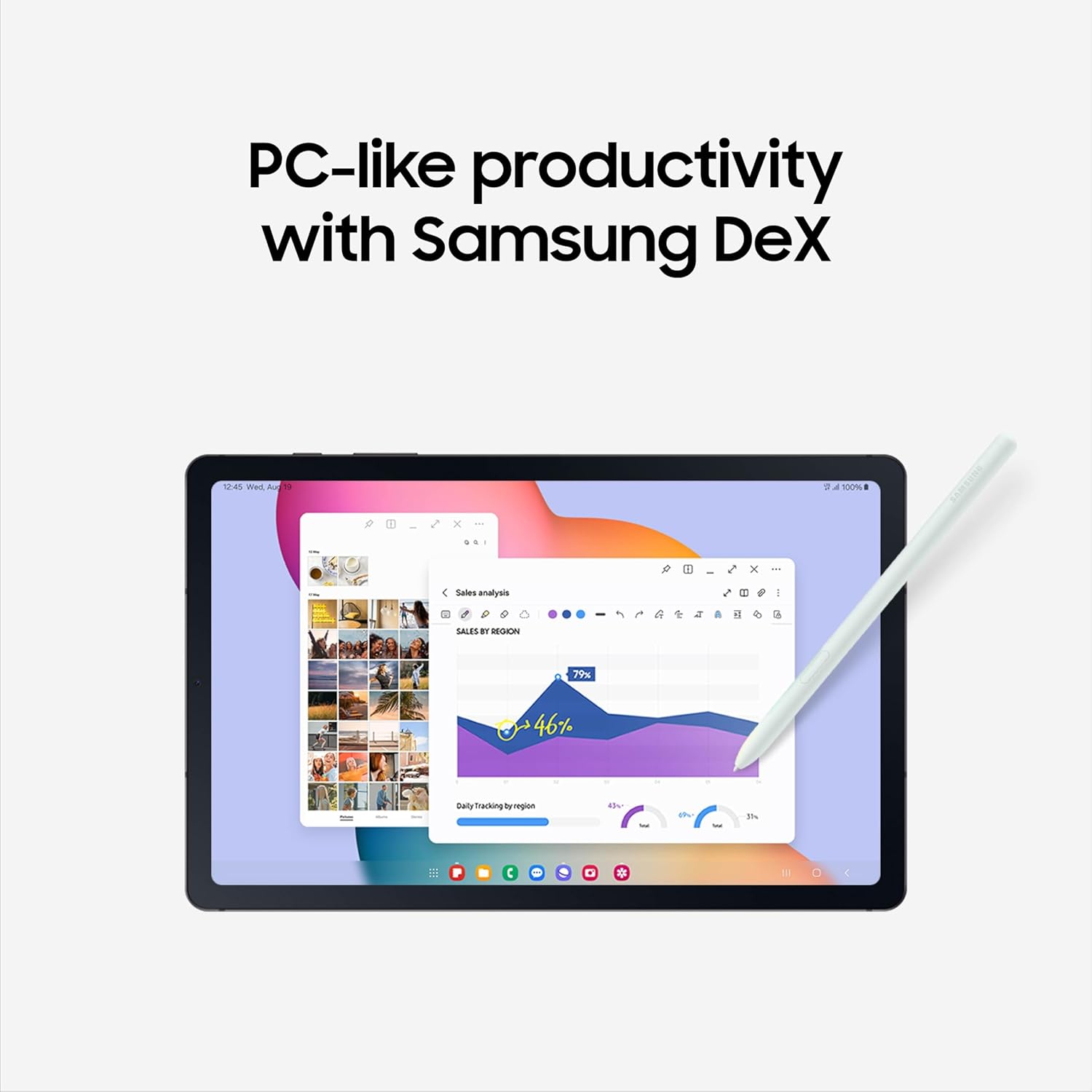Samsung Galaxy Tab S6 Lite (2024) 10.4" 64GB WiFi Android Student Tablet, S Pen for Note-Taking, Gaming Ready, Long Battery Life, Expandable Storage, US Version, Oxford Gray, Amazon Exclusive image 5