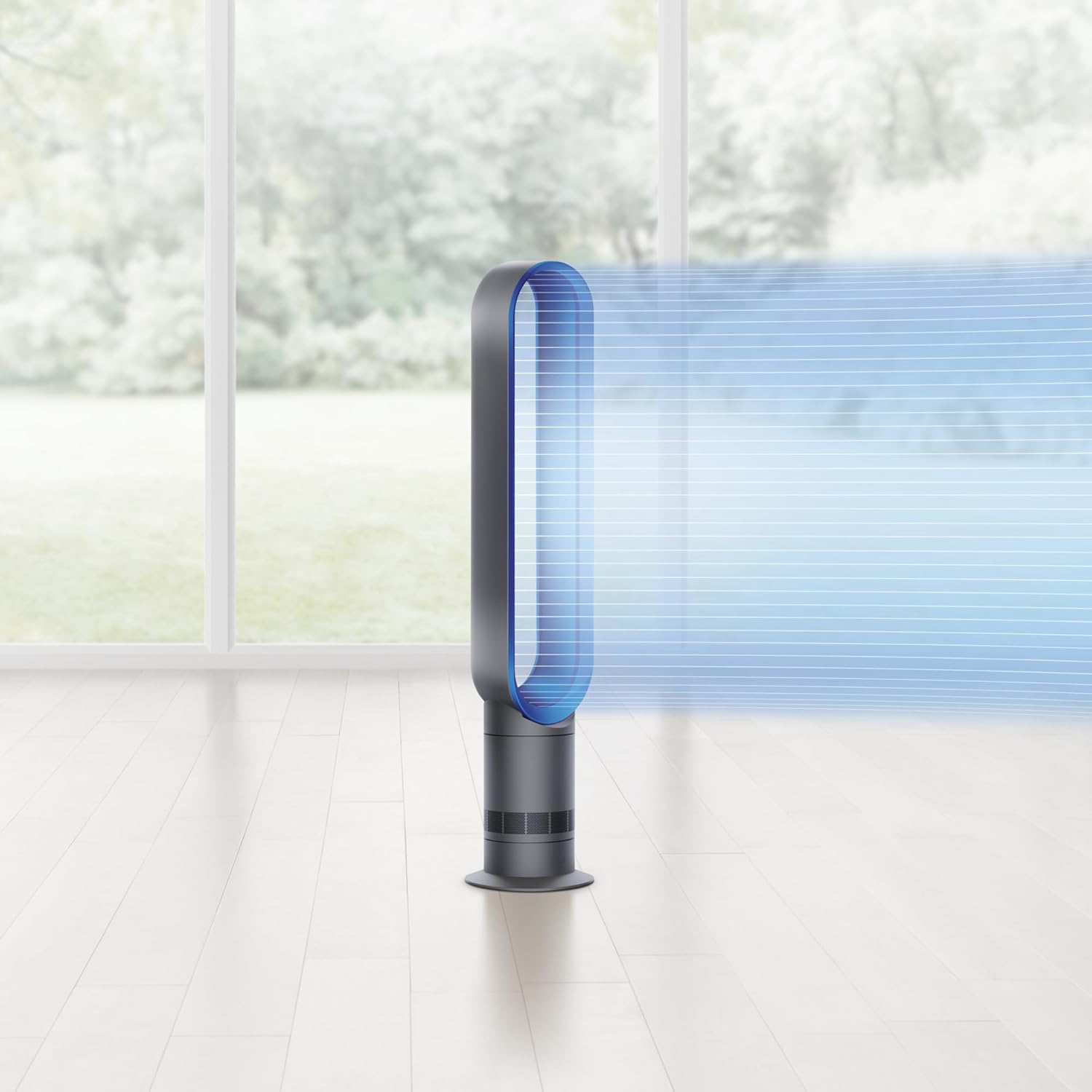 Dyson Cool AM07 Air Multiplier Bladeless Tower Fan, Iron/Blue image 2