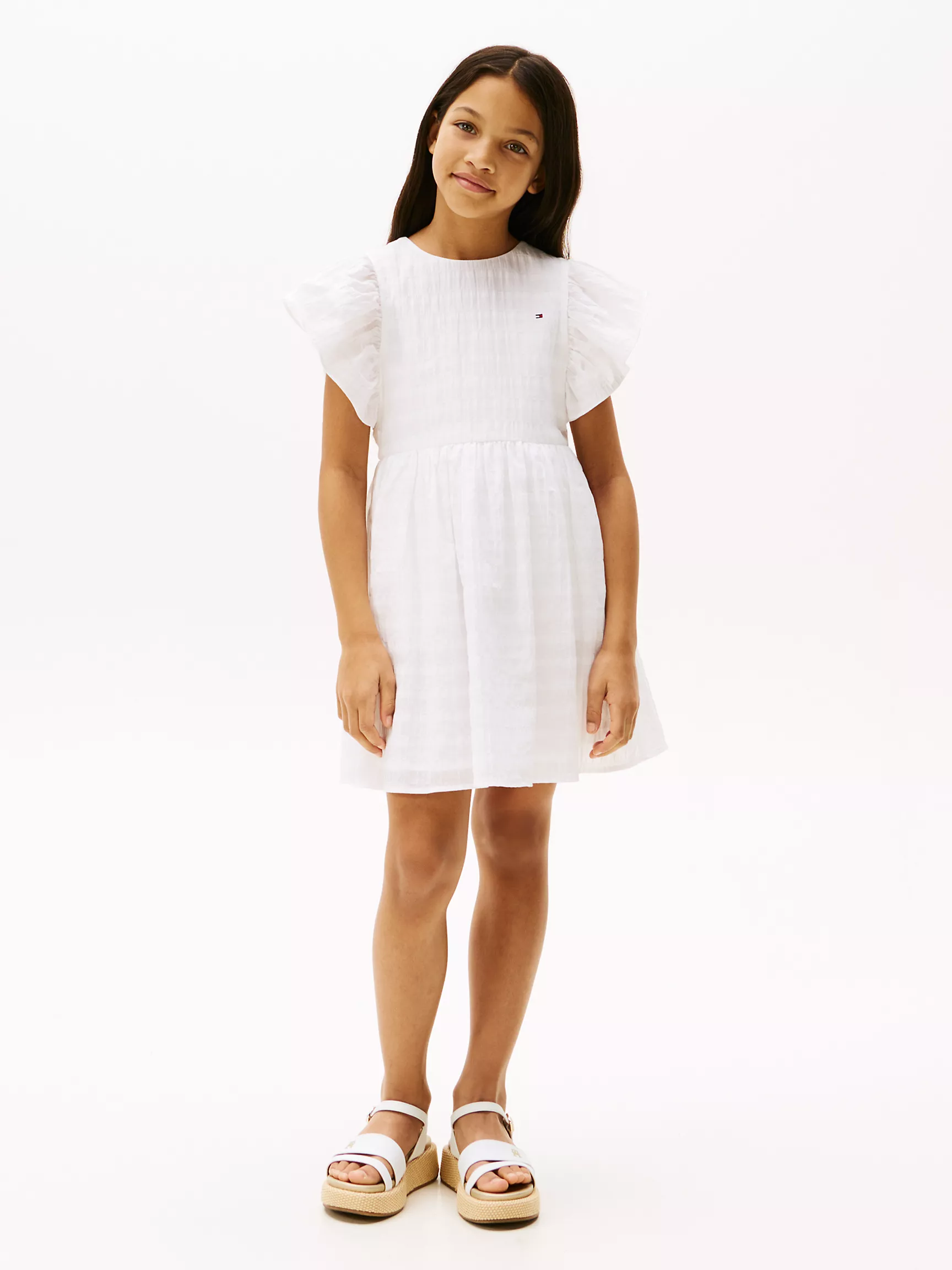 Kids' Textured Flutter-Sleeve Dress image 3