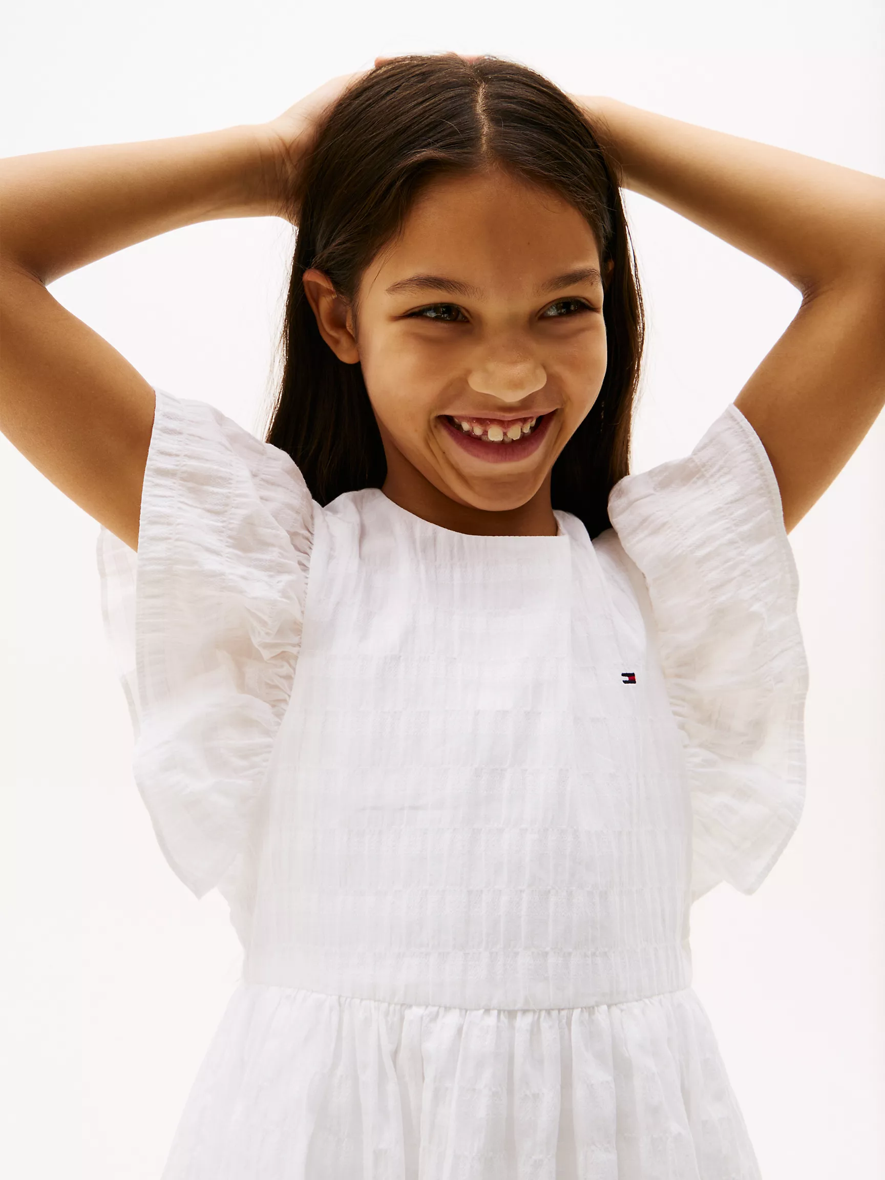 Kids' Textured Flutter-Sleeve Dress image 4