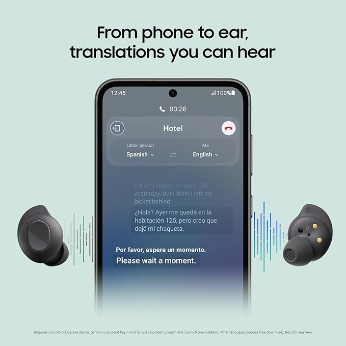 Samsung Galaxy Buds FE True Wireless Bluetooth Earbuds, In-Ear Secure Fit, Noise Cancelling, Auto Switch Audio, Touch Control, Built-in Voice Assistant, White [US Version, 1Yr Manufacturer Warranty] image 3