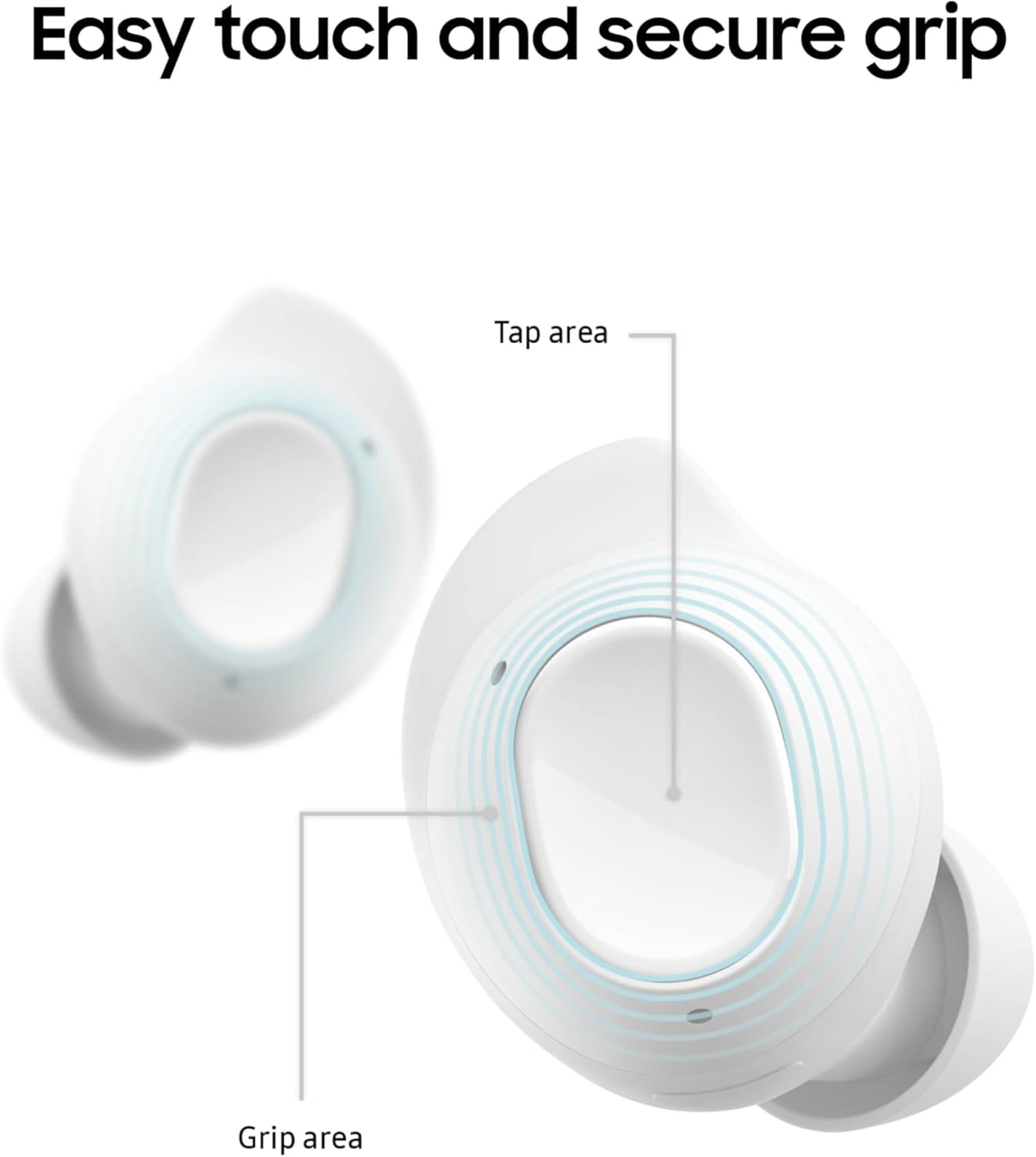 Samsung Galaxy Buds FE True Wireless Bluetooth Earbuds, In-Ear Secure Fit, Noise Cancelling, Auto Switch Audio, Touch Control, Built-in Voice Assistant, White [US Version, 1Yr Manufacturer Warranty] image 6