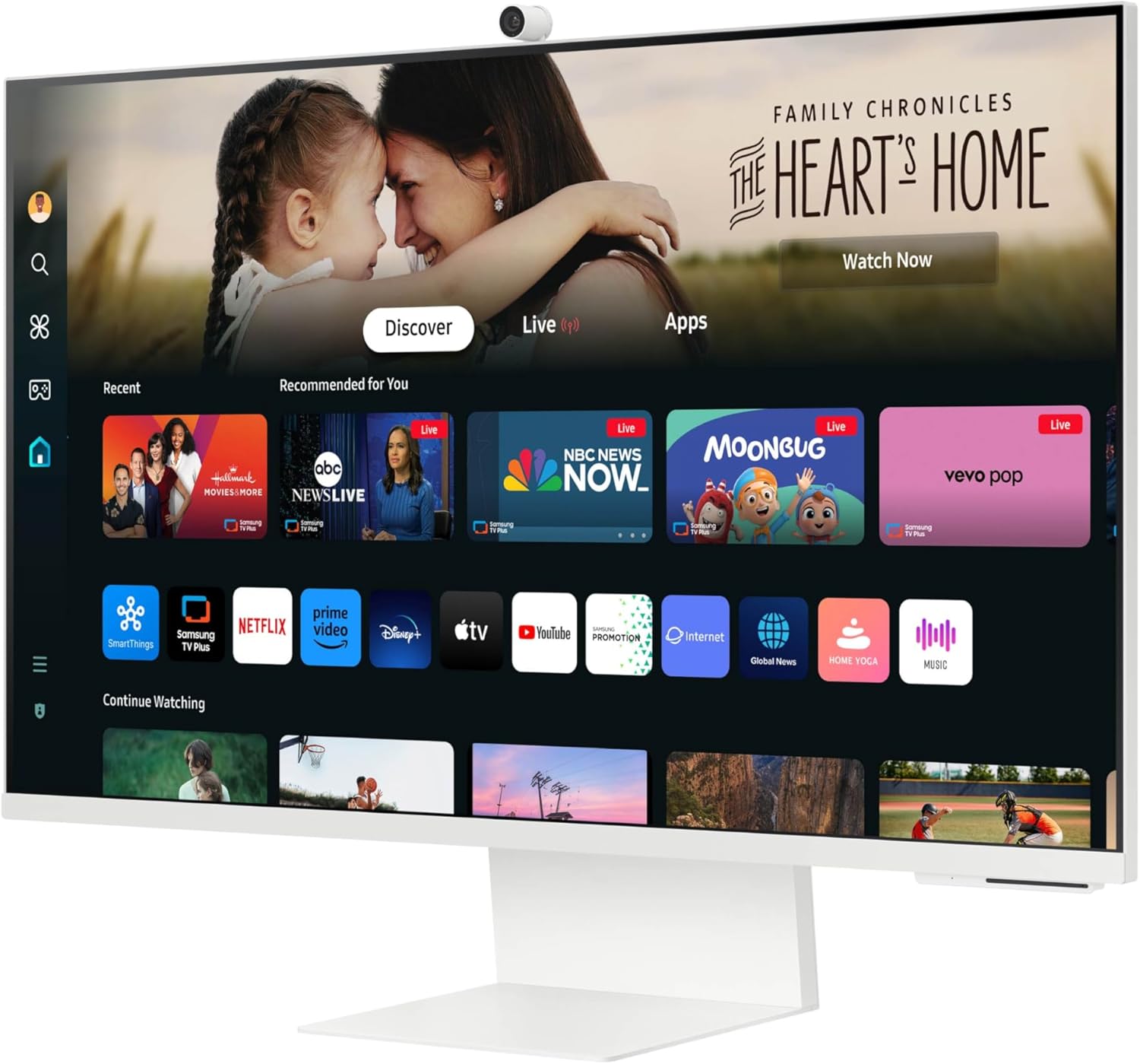 SAMSUNG 32-Inch M8 (M80D) Series 4K UHD Smart Monitor with Streaming TV, Speakers, HDR10+, AI Upscaling, USB-C, Ergonomic Stand, SlimFit Camera, Gaming Hub, LS32DM801UNXZA, 2024 image 9
