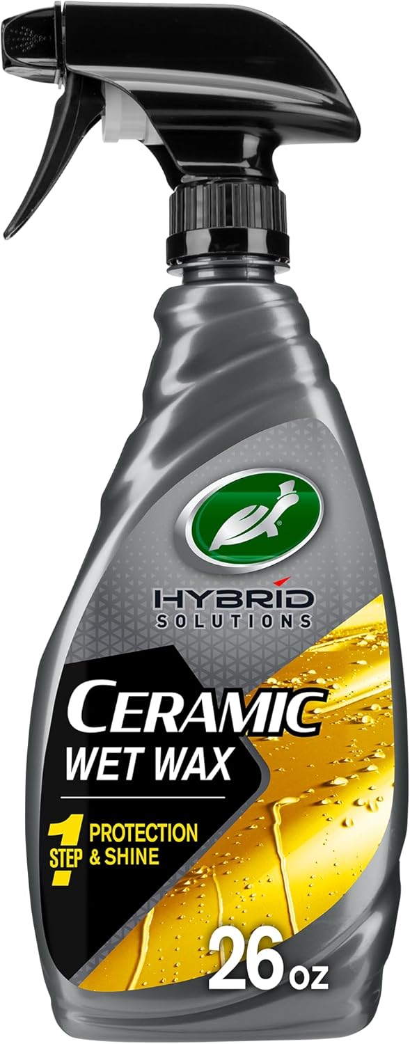 Turtle Wax 53410 Hybrid Solutions Ceramic Wet Wax, One Step Shine and Protection Solution, Extreme Water Beading, Keeps Vehicle Cleaner for Longer, No Streaks, 26 oz. (Pack of 1) image 1