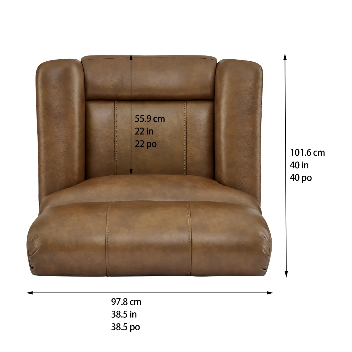 Barcalounger Presley Leather Power Rocker Recliner with Power Headrest image 8