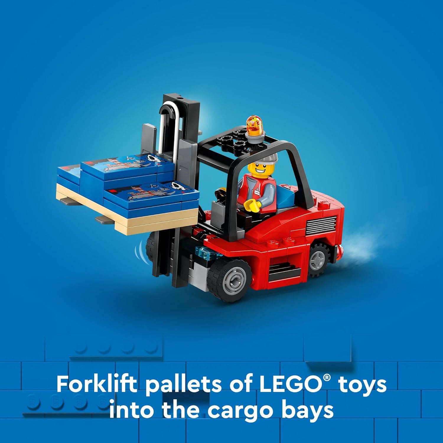 LEGO City Yellow Delivery Truck Toy, Comes with a Semitruck Model, Forklift and 4 Minifigures for Pretend Play, Fun Birthday Gift Idea for Kids' 8 Years Old and Up, 60440 image 5