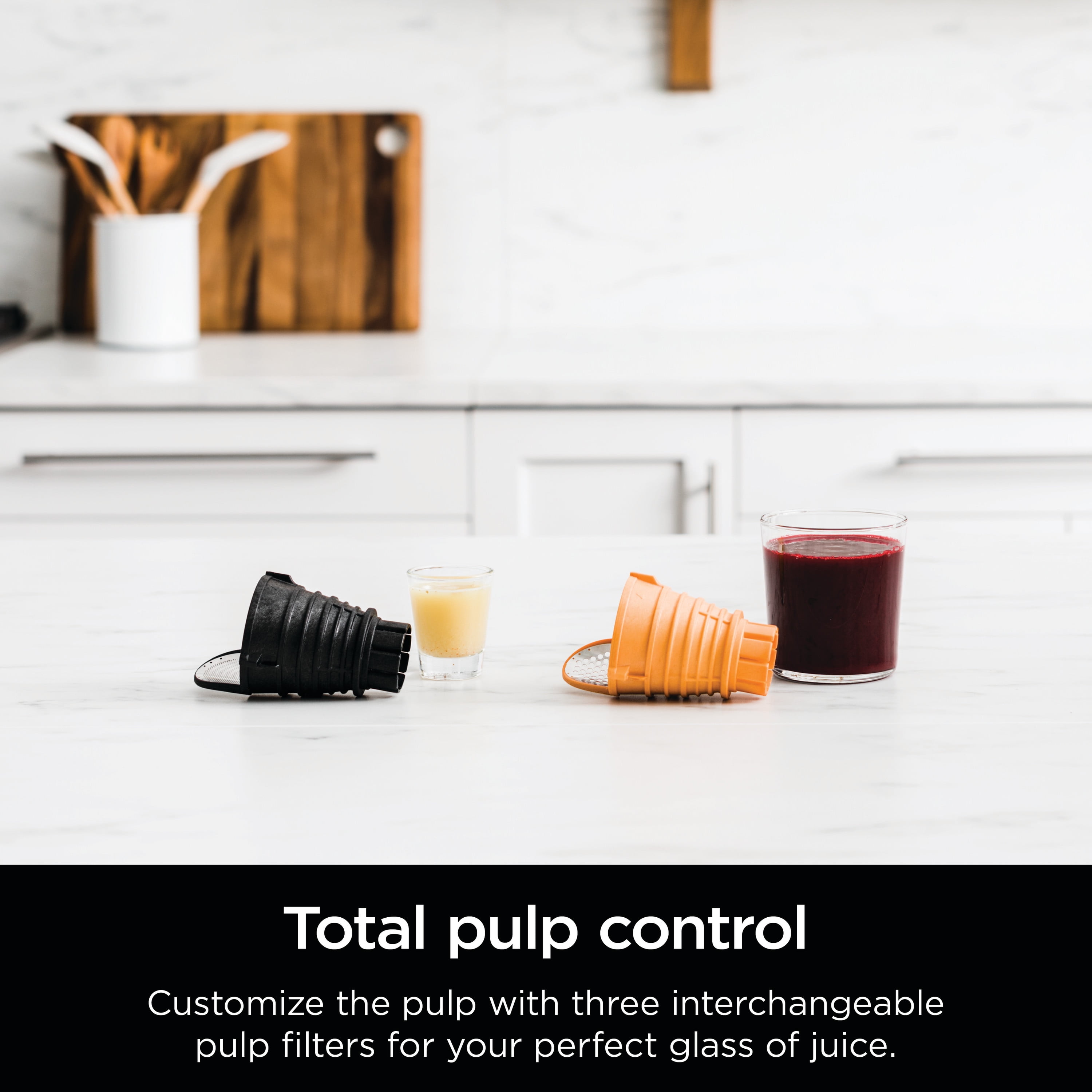 Ninja® Cold Press Juicer Pro Powerful Slow Juicer, 150 Watts, Total Pulp Control, Cloud Silver, JC100 image 9