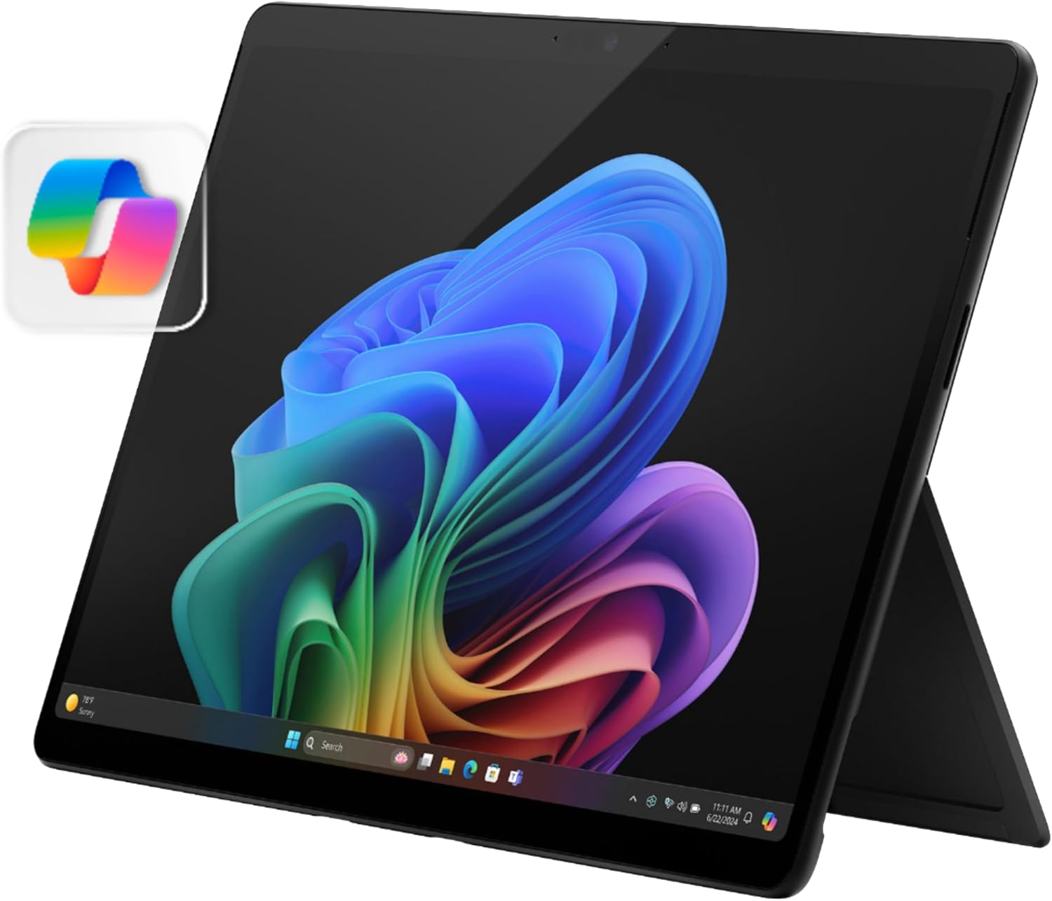 Microsoft Surface Pro 2-in-1 Laptop/Tablet (2024), Windows 11 Copilot+ PC, 13" Touchscreen Display, Snapdragon X Plus (10 Core), 16GB RAM, 512GB Storage, Black image 1