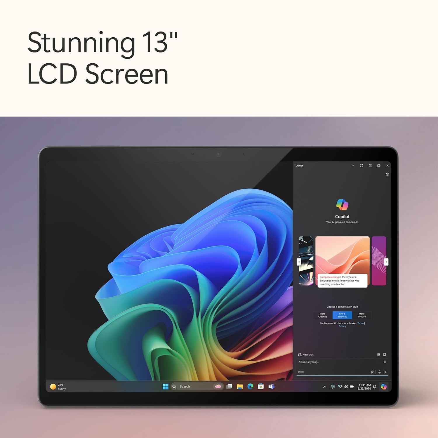 Microsoft Surface Pro 2-in-1 Laptop/Tablet (2024), Windows 11 Copilot+ PC, 13" Touchscreen Display, Snapdragon X Plus (10 Core), 16GB RAM, 512GB Storage, Black image 4