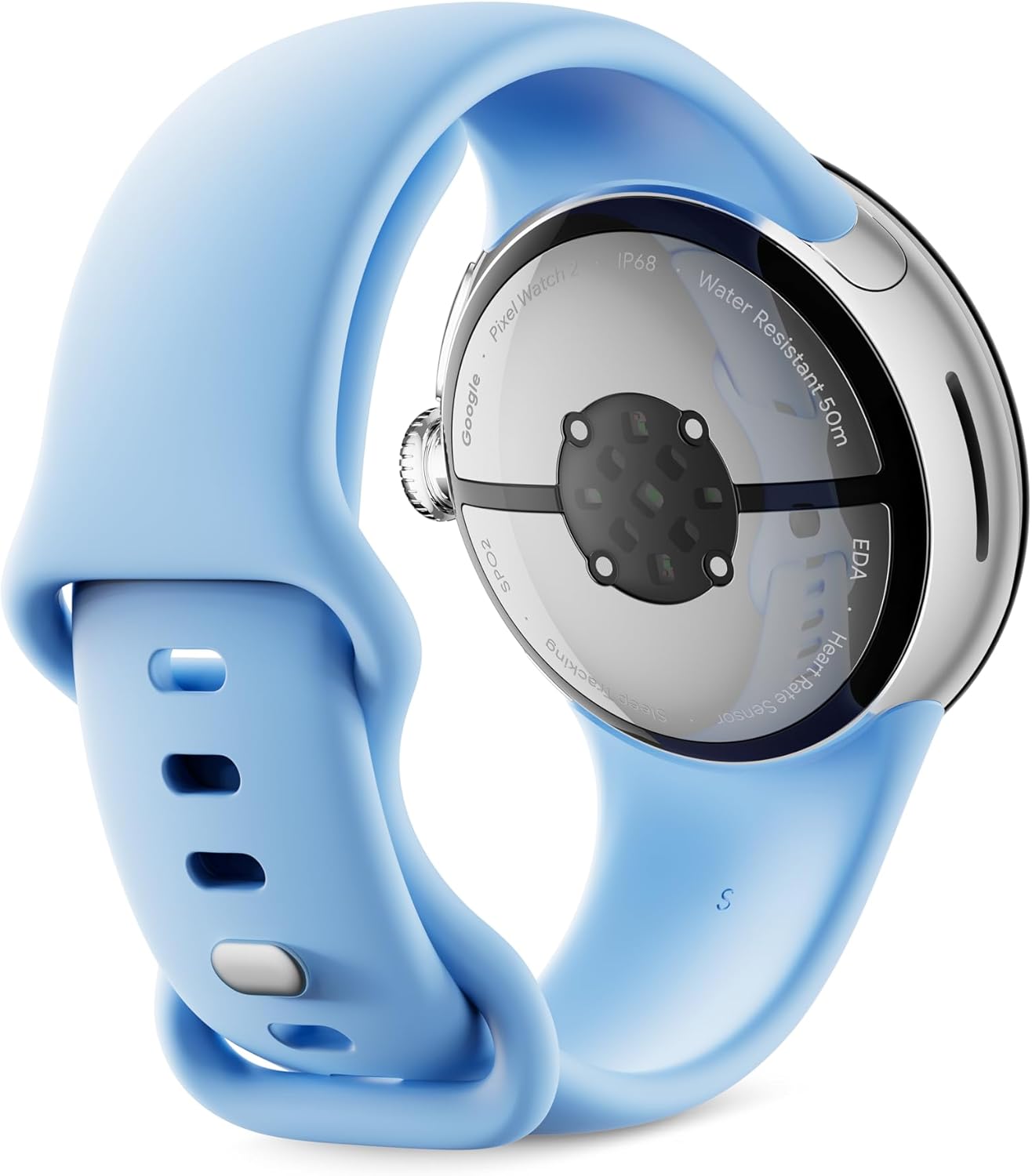 Google Pixel Watch 2 (Previous Model) with the Best of Fitbit - Heart Rate Tracking, Stress Management, Safety Features - Android Smartwatch - Polished Silver Aluminum Case - Bay Active Band - LTE image 4