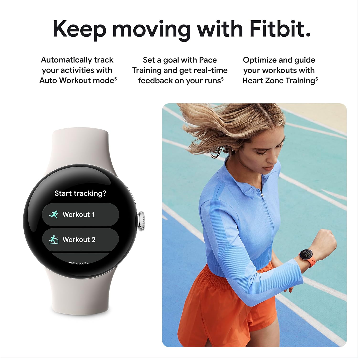 Google Pixel Watch 2 (Previous Model) with the Best of Fitbit - Heart Rate Tracking, Stress Management, Safety Features - Android Smartwatch - Polished Silver Aluminum Case - Bay Active Band - LTE image 8