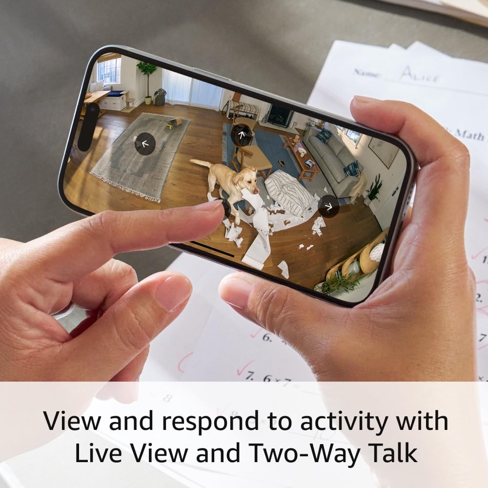 Ring Pan-Tilt Indoor Cam | See all around with 360° pan coverage, HD video, plus Two-Way Talk (2024 release) | White image 4