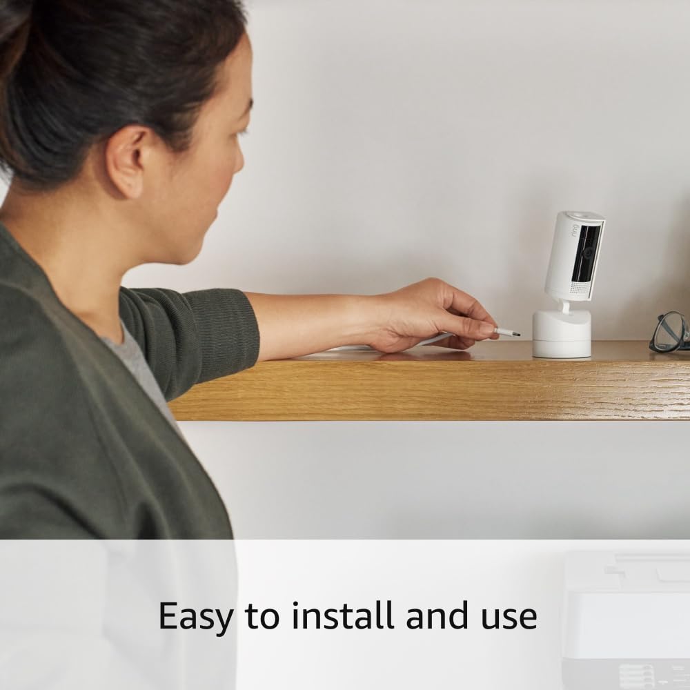 Ring Pan-Tilt Indoor Cam | See all around with 360° pan coverage, HD video, plus Two-Way Talk (2024 release) | White image 6