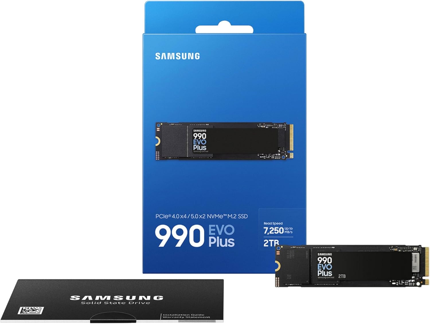 Samsung 990 EVO Plus SSD 2TB, PCIe Gen 4x4, Gen 5x2 M.2 2280, Speeds Up-to 7,250 MB/s, Upgrade Storage for PC/Laptops, HMB Technology and Intelligent Turbowrite 2.0, (MZ-V9S2T0B/AM) image 3