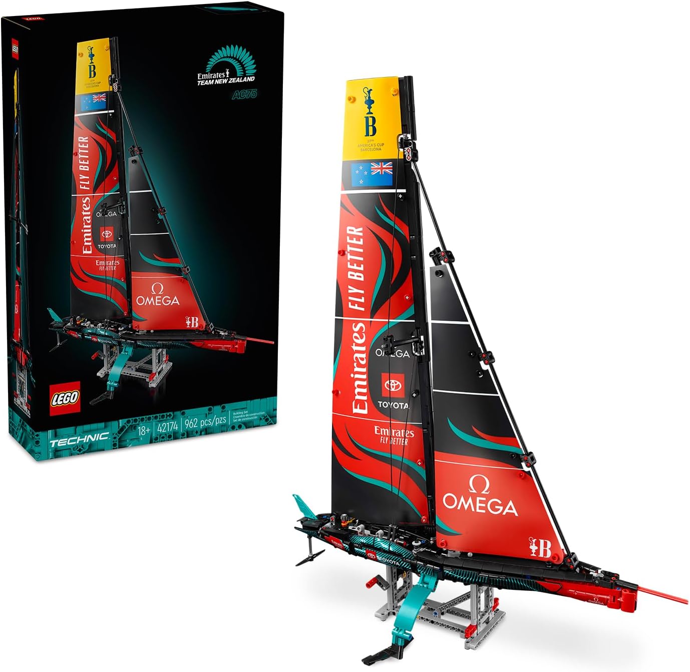 LEGO Technic Emirates Team New Zealand AC75 Model Kit - Building Set for Adults, Ages 18+ - Gift for Men & Women - 42174 image 1