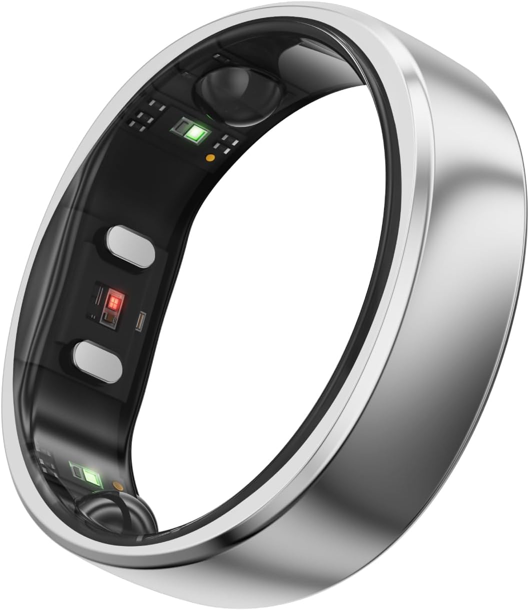 RingConn Gen 2, World’s First Smart Ring with Sleep Apnea Monitoring, No APP Subscription, 12-Day Battery Life, Stress/Heart Rate/Women's Health Tracker, Android & iOS Compatible (Silver, Size 10) image 1