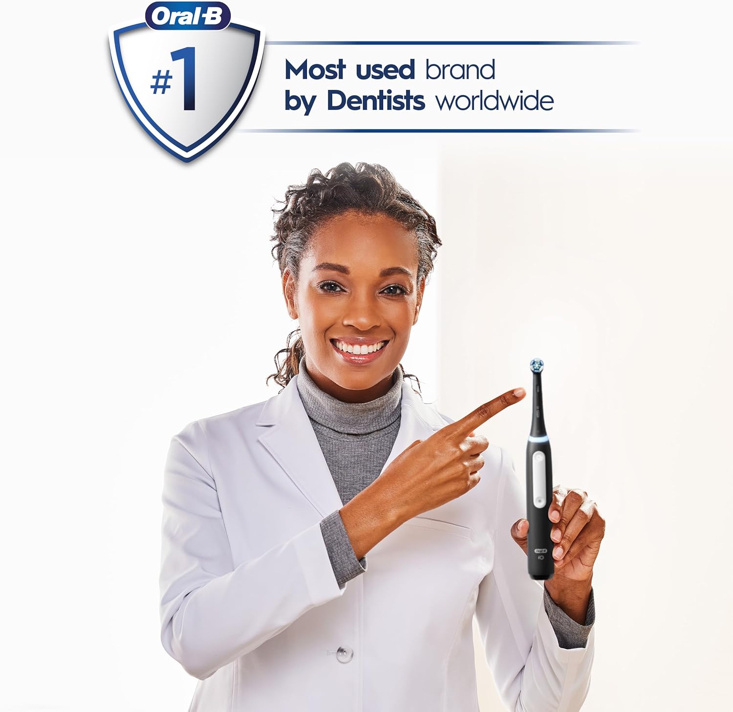 Oral-B iO Deep Clean Rechargeable Electric Powered Toothbrush, Icy Blue with iO Series 3 Limited, 2 Brush Heads and Travel Case - Pressure Sensor to Protect Gums - 3 Cleaning Settings - 2 Minute Timer image 8