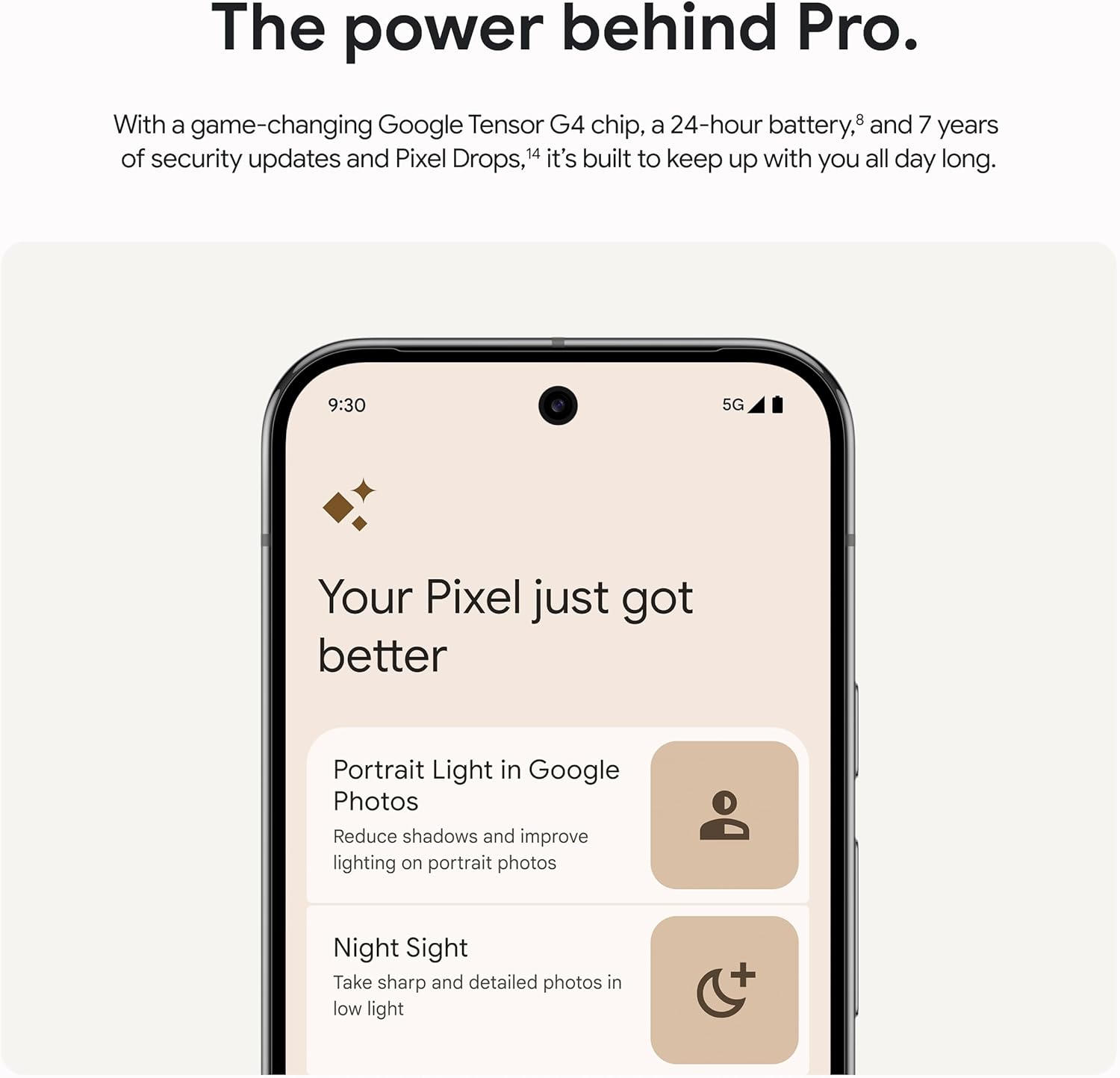Google Pixel 9 Pro XL - Unlocked Android Smartphone with Gemini, Triple Rear Camera System, 24-Hour Battery, and 6.8" Super Actua Display - Hazel - 128 GB image 8
