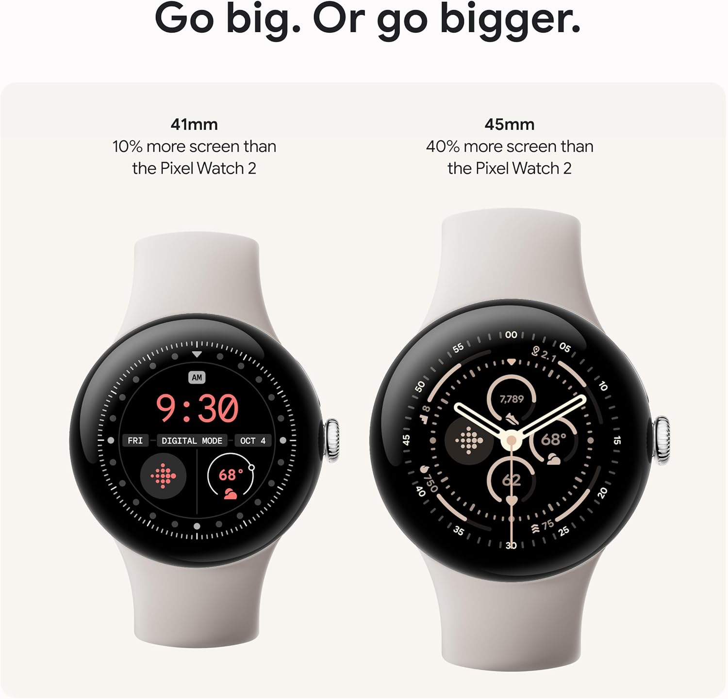 Google Pixel Watch 3 (45mm) Latest Model - Android Smartwatch, Heart Rate Tracking, Fitbit Advanced Running, Fitness Insights, 24-Hour Battery - Matte Black Aluminum Case - Obsidian Band - Wi-Fi image 2