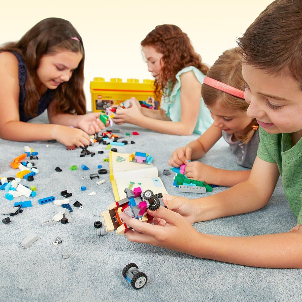 LEGO Classic Medium Creative Brick Box 10696 Building Toy Set - Featuring Storage, Includes Train, Car, and a Tiger Figure, and Playset for Kids, Boys, and Girls Ages 4-99 image 4