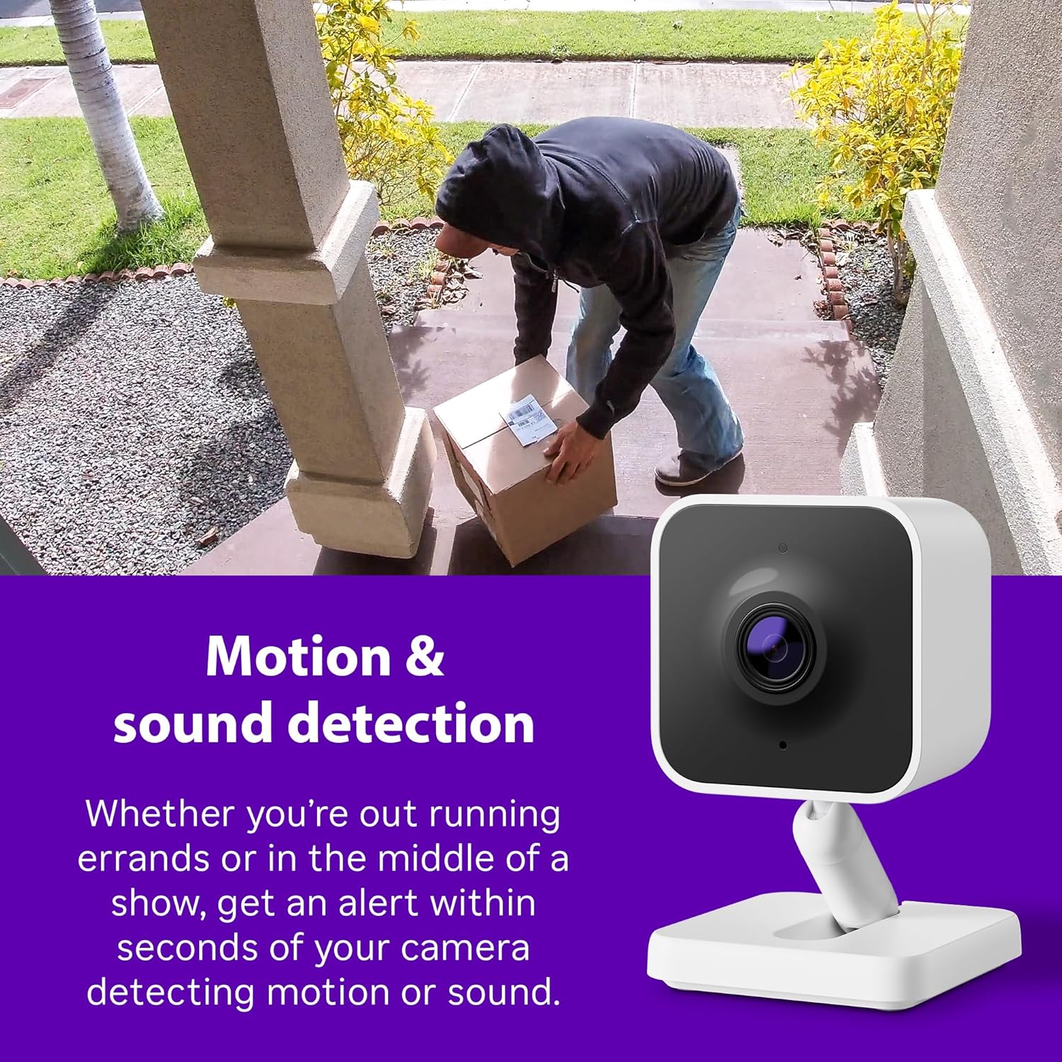 Roku Outdoor Camera - Home Security - IP65 Weather Resistant Wired Security Camera & Pet Monitor with 1080p HD Night Vision, Works with Alexa & Google, WDR, Motion & Sound Detection image 5