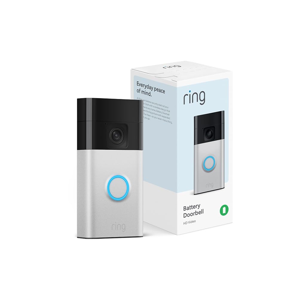 Ring Battery Doorbell, Head-to-Toe Video, Live View with Two-Way Talk, and Motion Detection & Alerts (newest model), Satin Nickel image 2