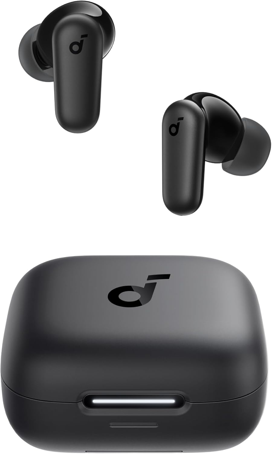 Soundcore P30i by Anker Noise Cancelling Earbuds, Strong and Smart Noise Cancelling, Powerful Bass, 45H Playtime, 2-in-1 Case and Phone Stand, IP54, Wireless Earbuds, Bluetooth 5.4 (Black) image 1