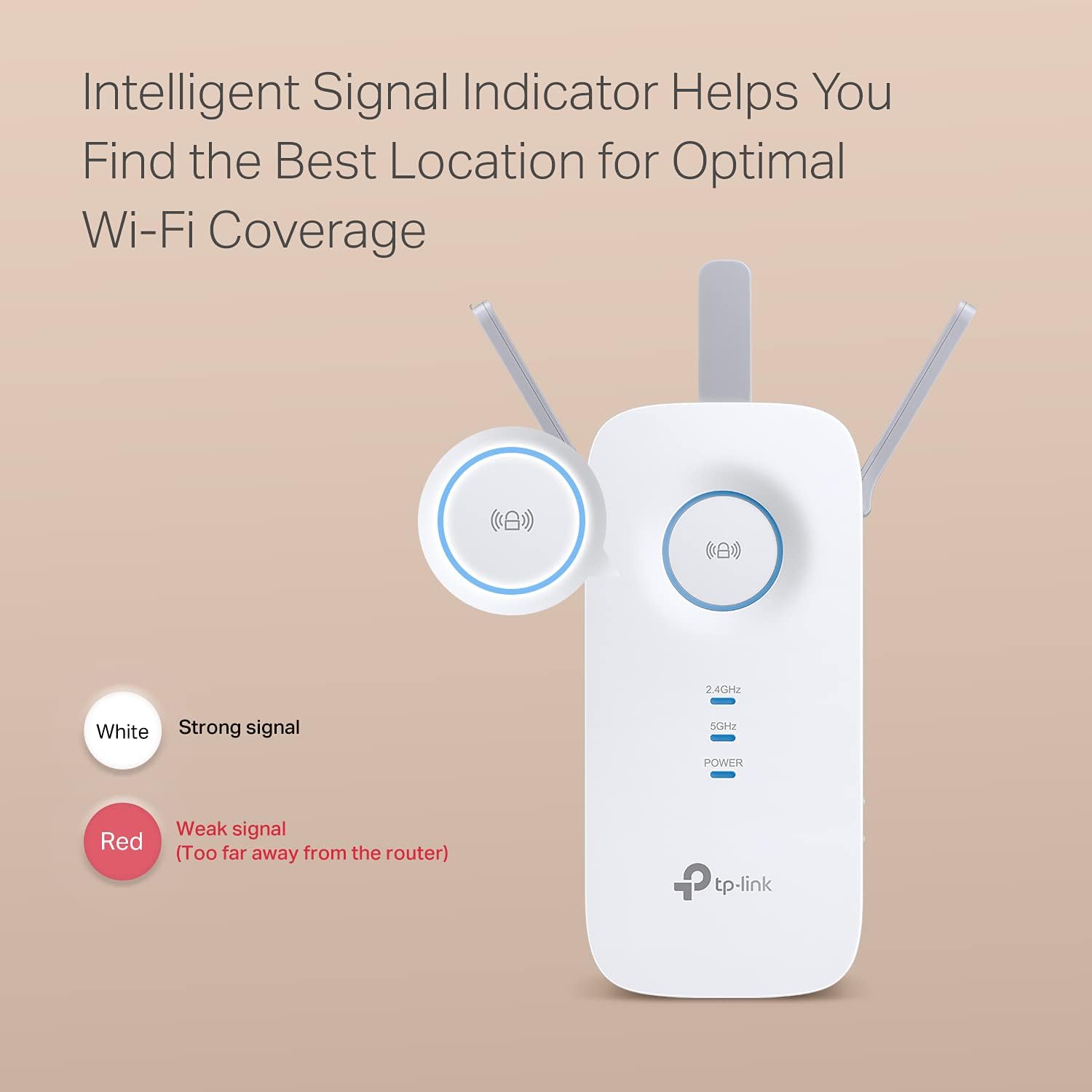 TP-Link AC1900 WiFi Range Extender RE550 | Dual-Band Wireless Repeater Amplifier w/Gigabit Ethernet Port | Up to 2200 Sq. Ft., 32 Devices | Internet Signal Booster | APP Setup | EasyMesh Compatible image 6