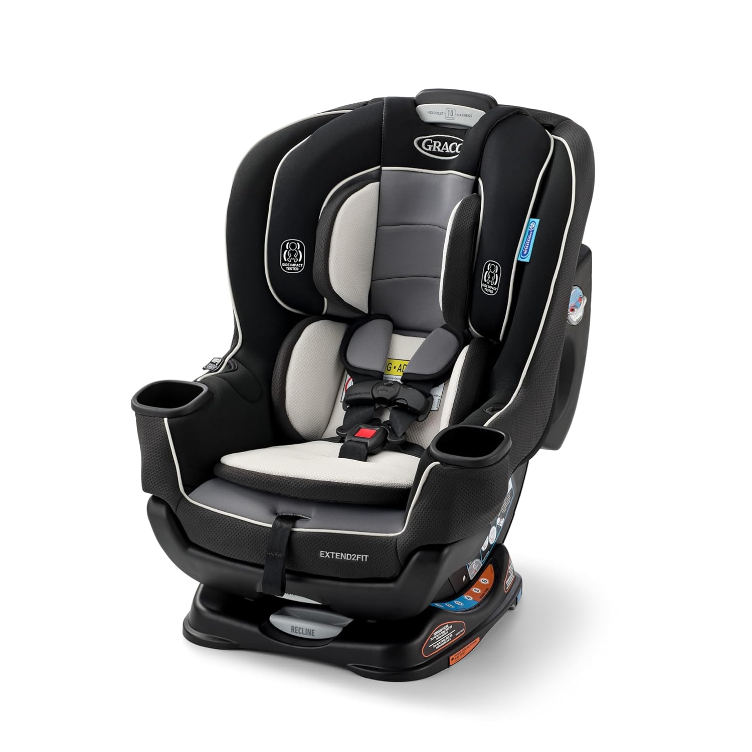 Graco Extend2Fit Convertible Baby Car Seat, Rear and Forward Facing, Adjustable Extension Panel for Extra Legroom, Gotham image 1