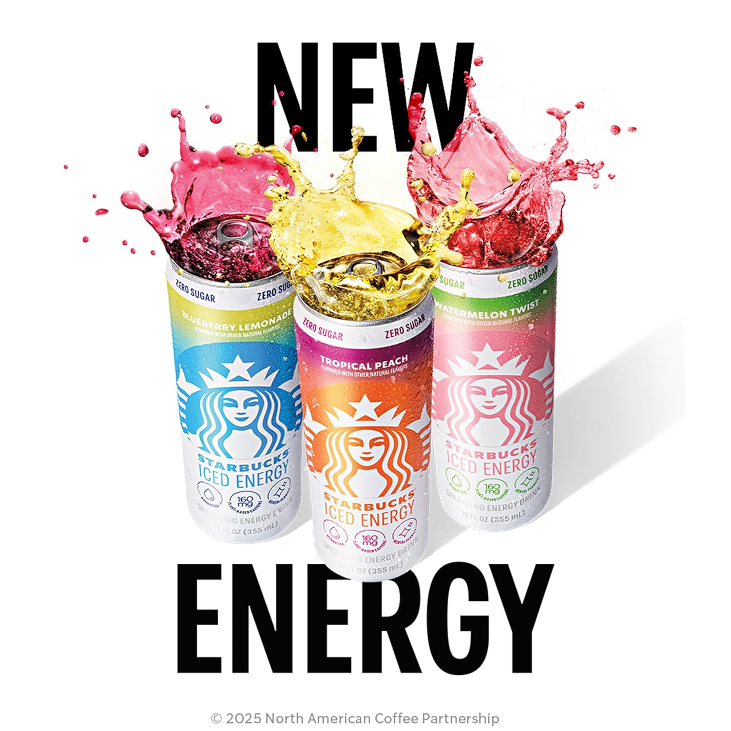Starbucks Iced Energy Drink, Blueberry Lemonade, Zero Sugar Energy Drink, Plant Based Caffeine, Hydration, Mental Clarity, 12 Fl Oz Cans (Pack of 12) image 4