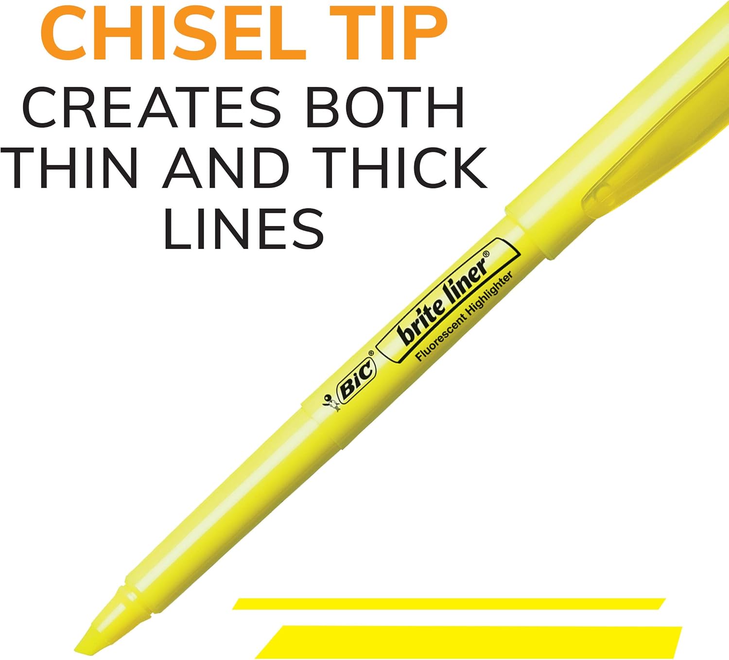 BIC Brite Liner Highlighters, Chisel Tip, 5-Count Pack of Highlighters Assorted Colors, Ideal Highlighter Set for Organizing and Coloring image 3
