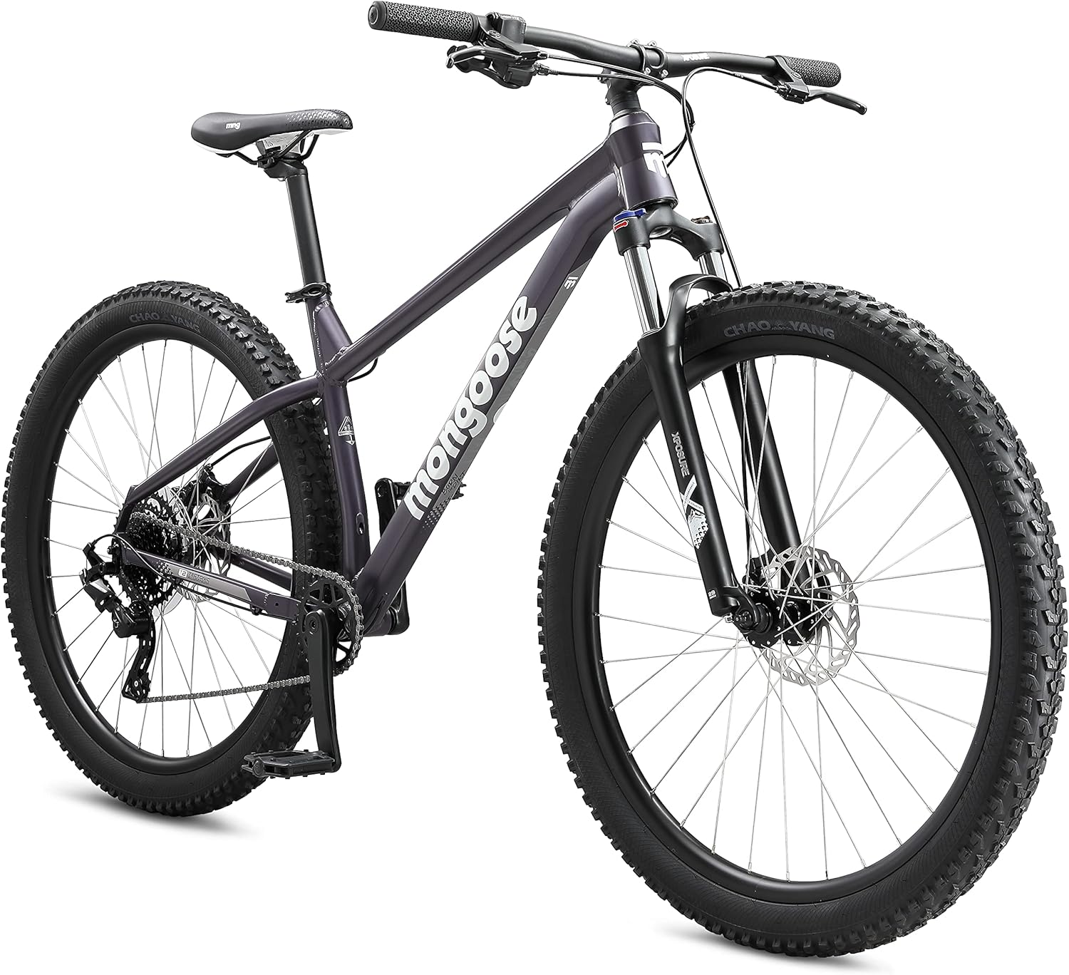 Mongoose Switchback Mountain Bike for Men and Women, 8 to 10-Speed Drivetrain with Trigger Shifters, 27.5 to 29-Inch Wheels, 15.5 to 17.5-Inch Frame image 1