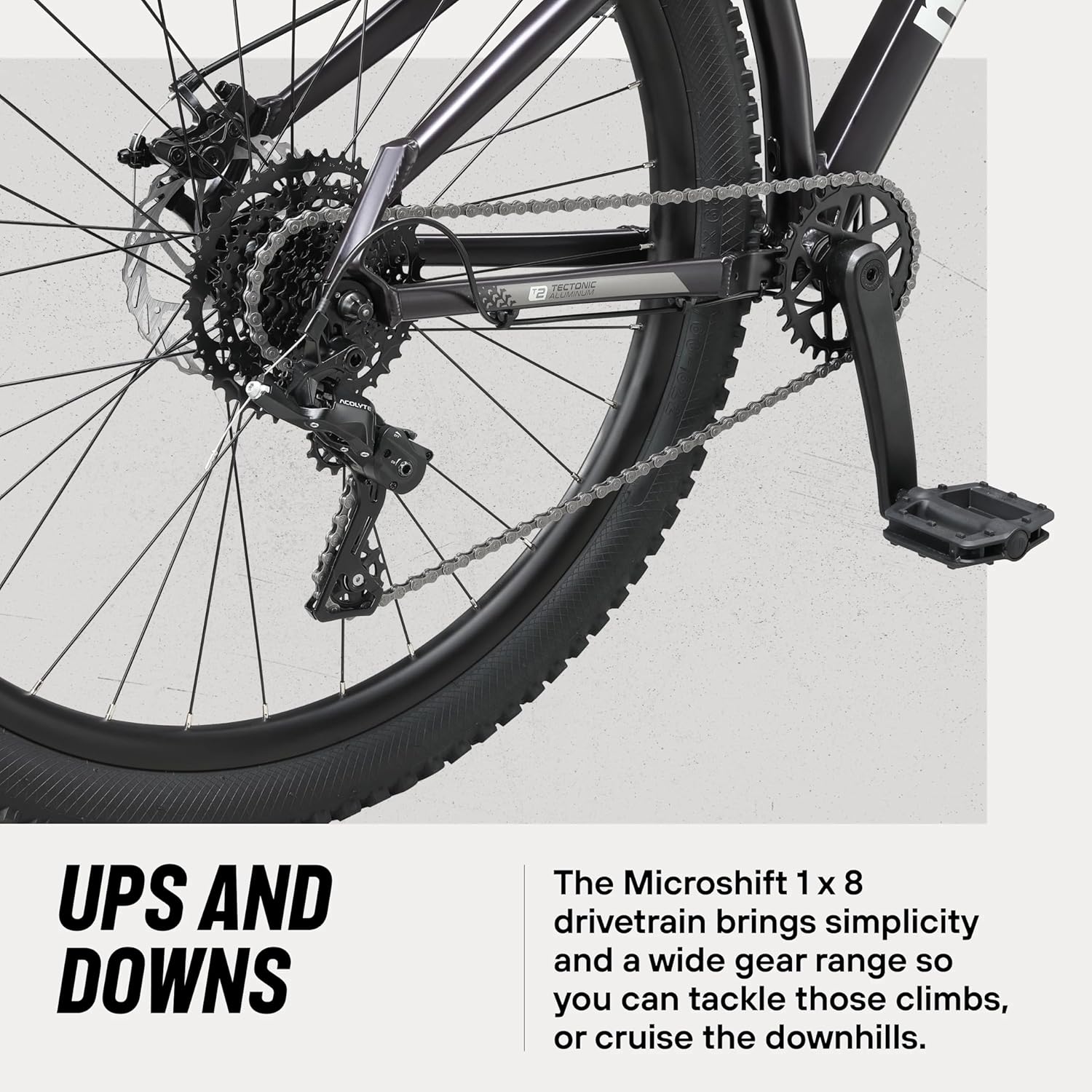Mongoose Switchback Mountain Bike for Men and Women, 8 to 10-Speed Drivetrain with Trigger Shifters, 27.5 to 29-Inch Wheels, 15.5 to 17.5-Inch Frame image 4